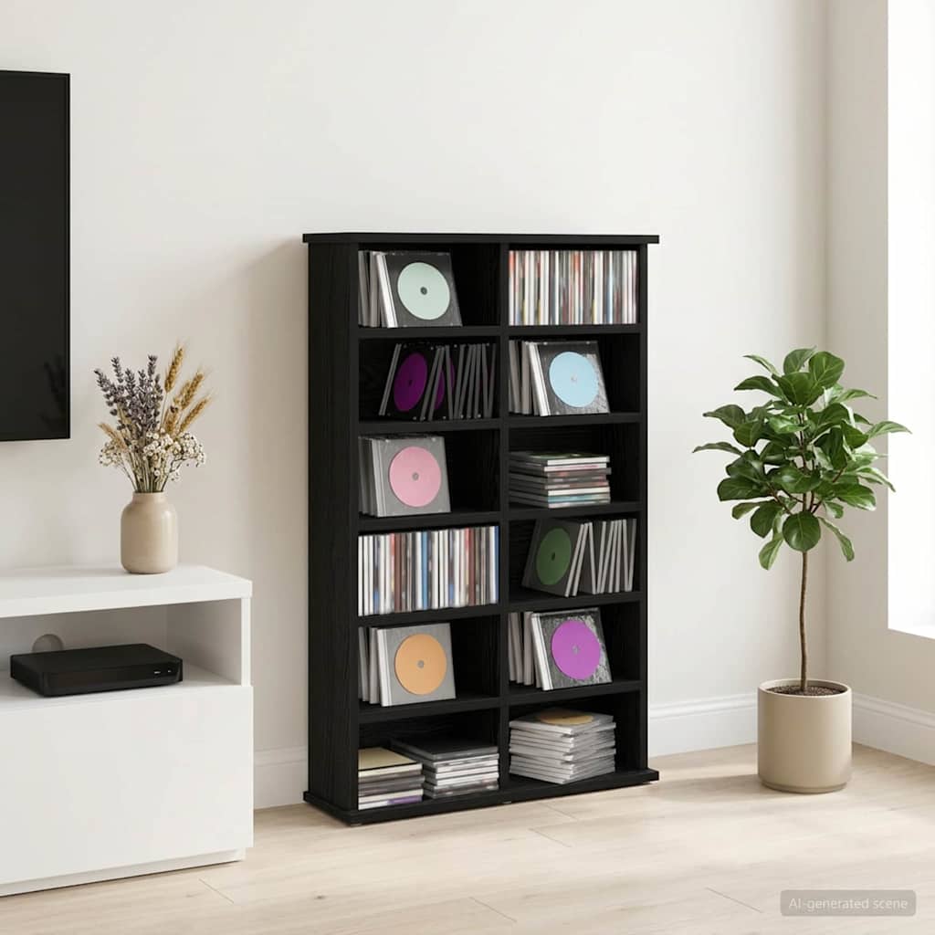 CD spinta Juodojo ąžuolo 60 x 17 x 92 cm Apdirbta mediena