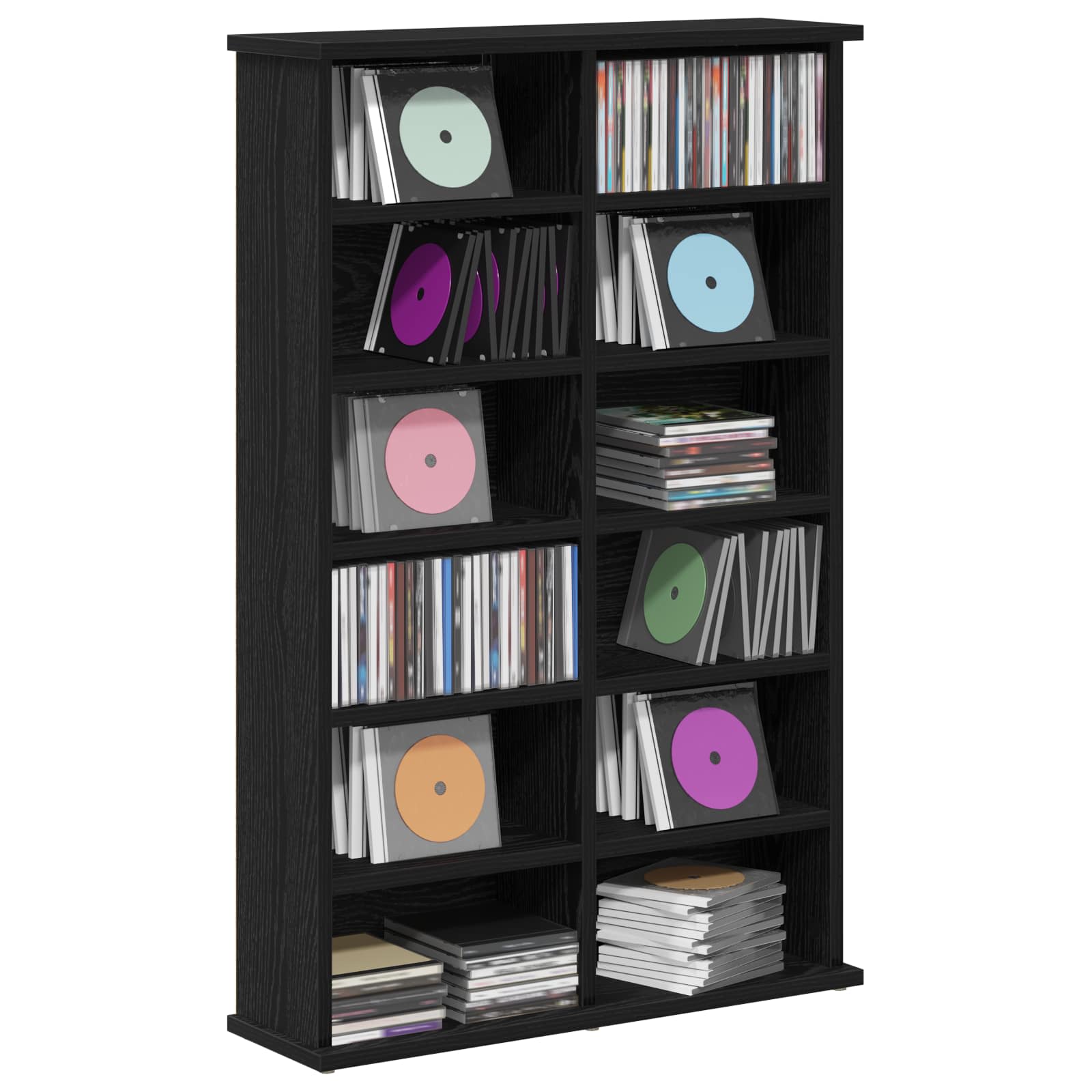 CD spinta Juodojo ąžuolo 60 x 17 x 92 cm Apdirbta mediena