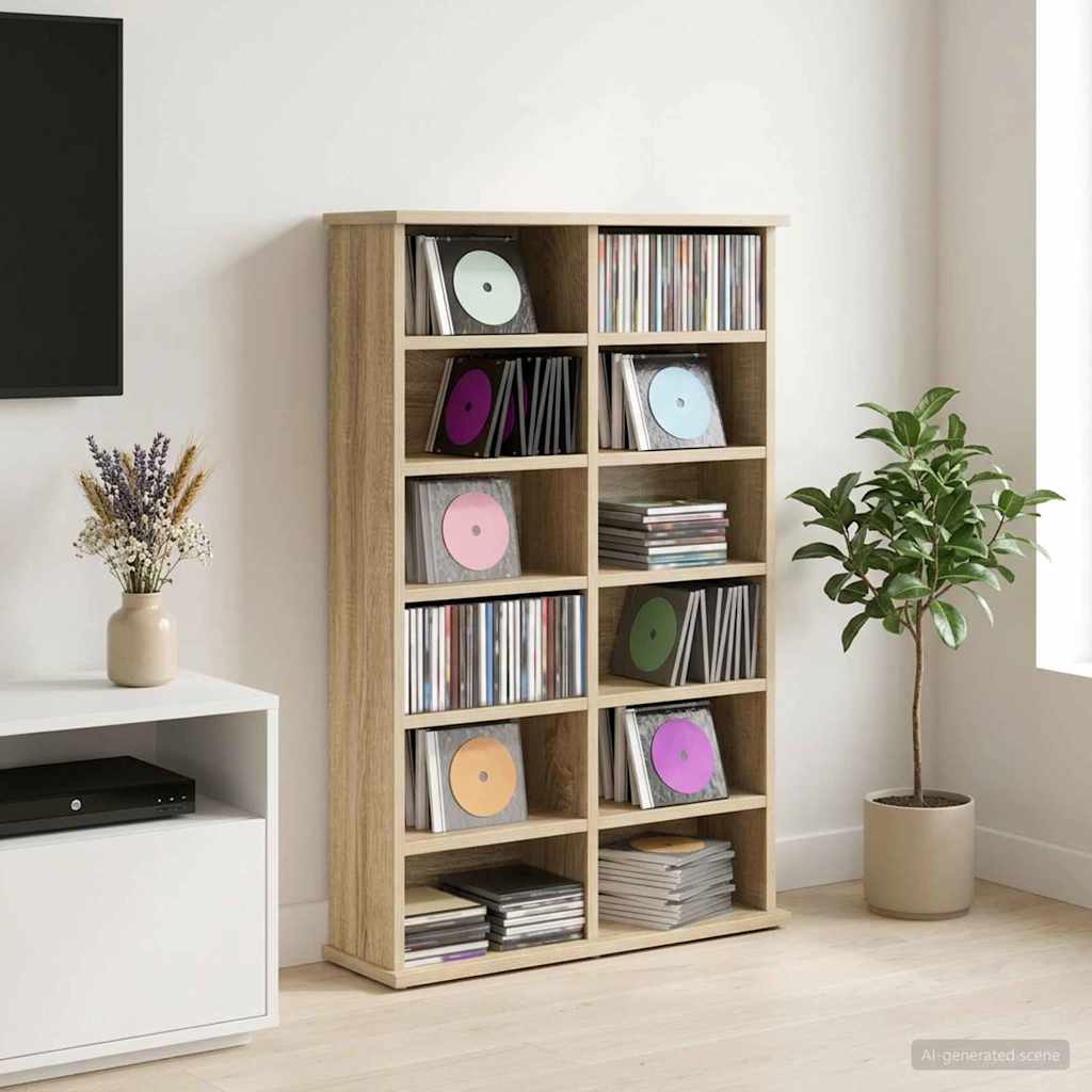 CD spinta Sonoma ąžuolas 60 x 17 x 92 cm Apdirbta mediena
