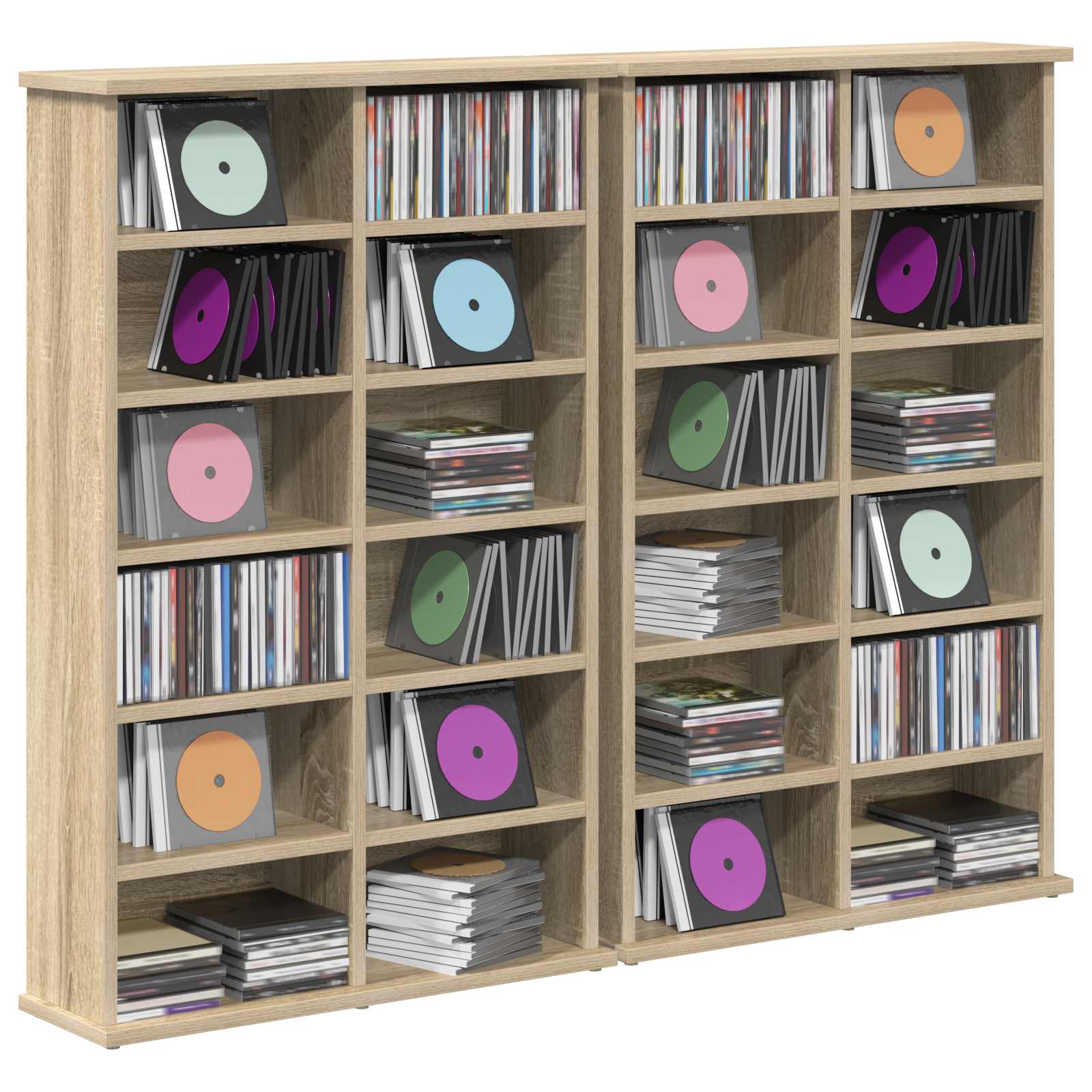 CD spinta 2 vnt. Sonoma ąžuolas 60 x 17 x 92 cm