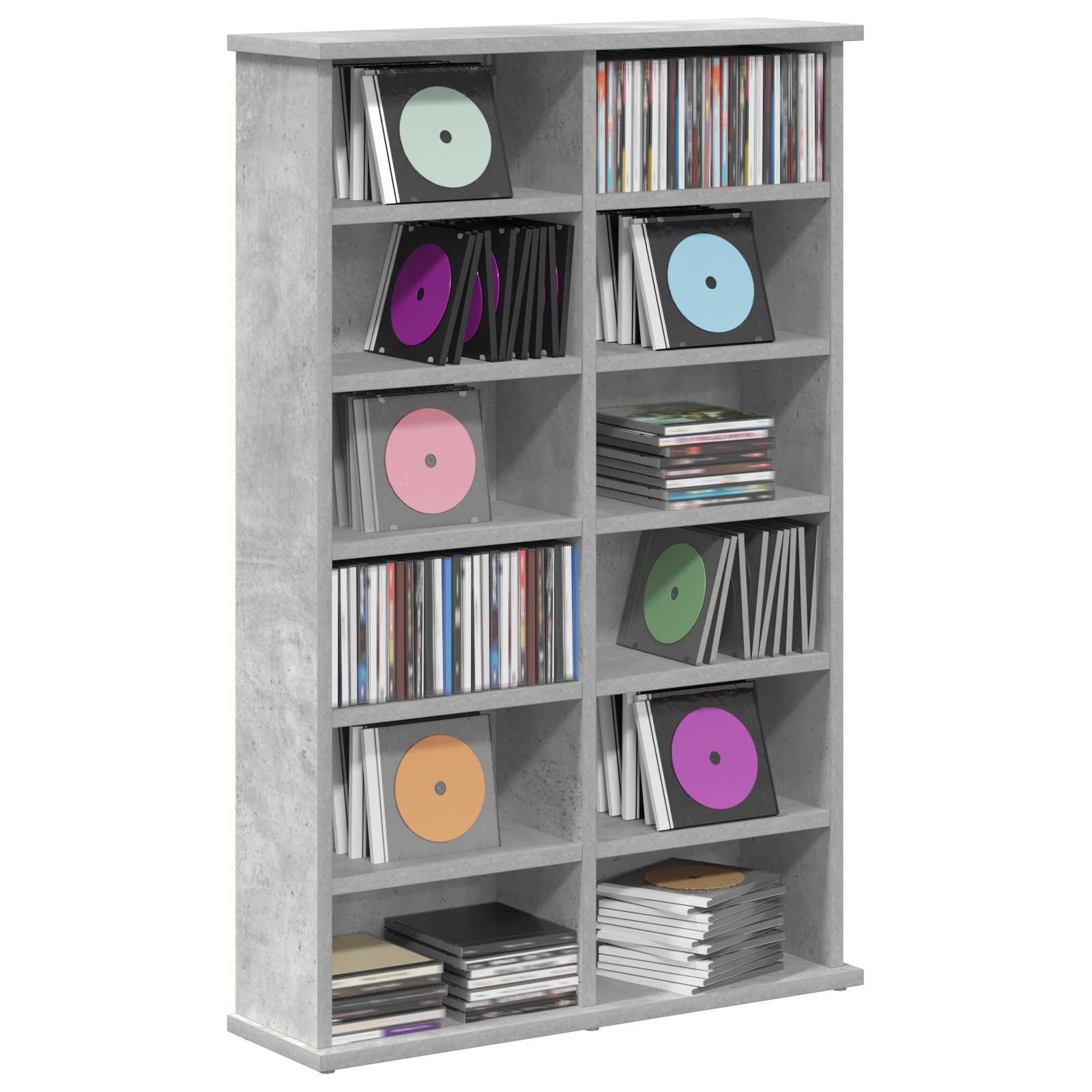 CD spinta Betono pilka 60 x 17 x 92 cm Apdirbta mediena