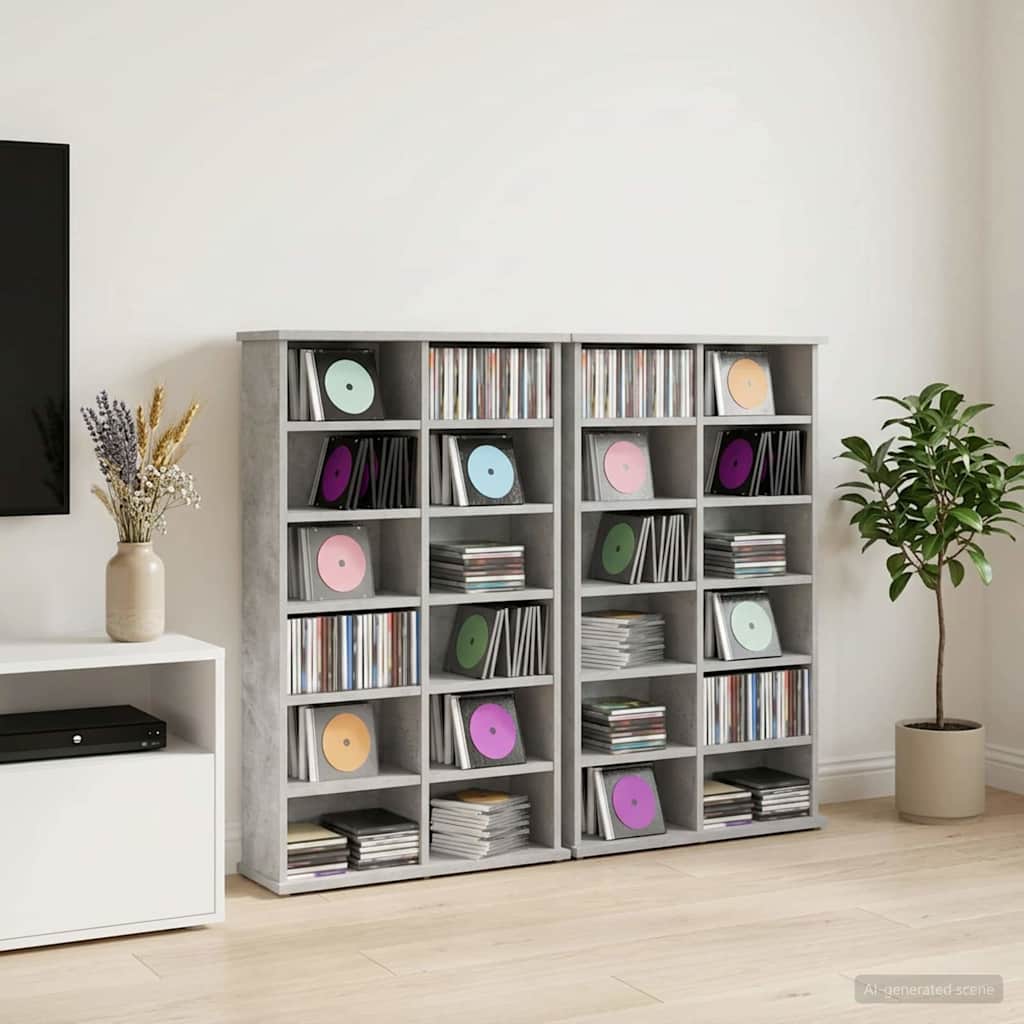 CD spinta 2 vnt. Betono pilka 60 x 17 x 92 cm Apdirbta mediena