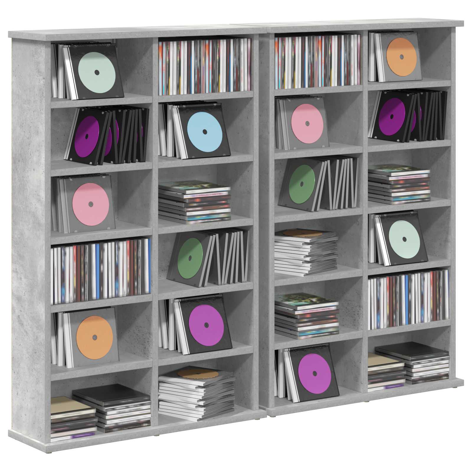 CD spinta 2 vnt. Betono pilka 60 x 17 x 92 cm Apdirbta mediena