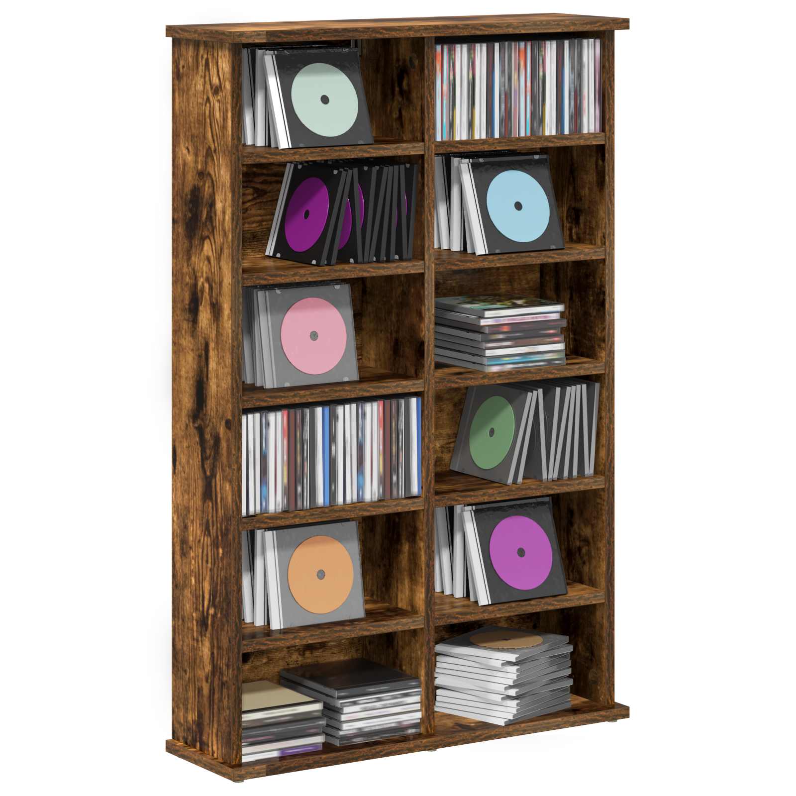 CD spinta Dūminio ąžuolo 60 x 17 x 92 cm Apdirbta mediena
