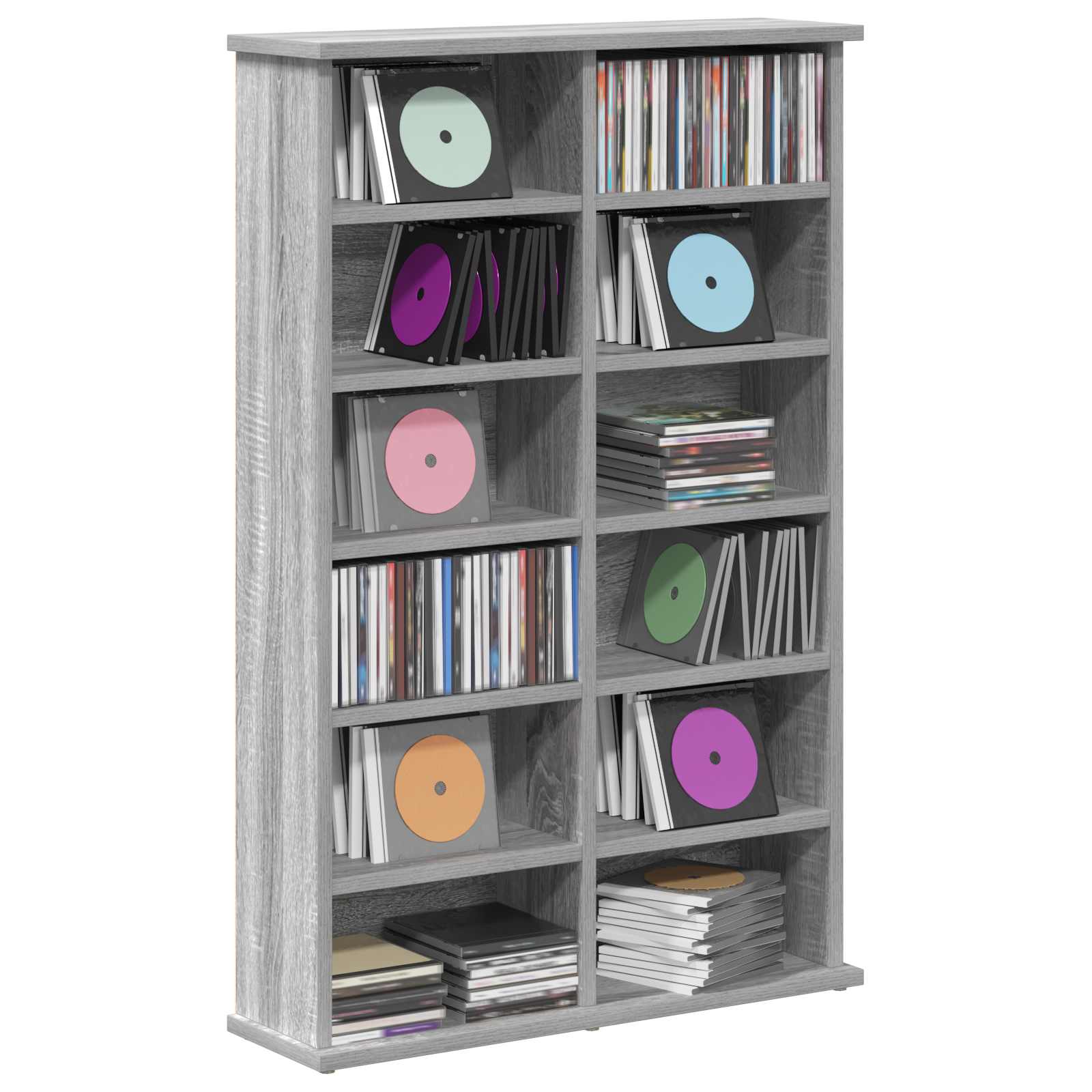 CD spinta Pilka Sonoma 60 x 17 x 92 cm Apdirbta mediena