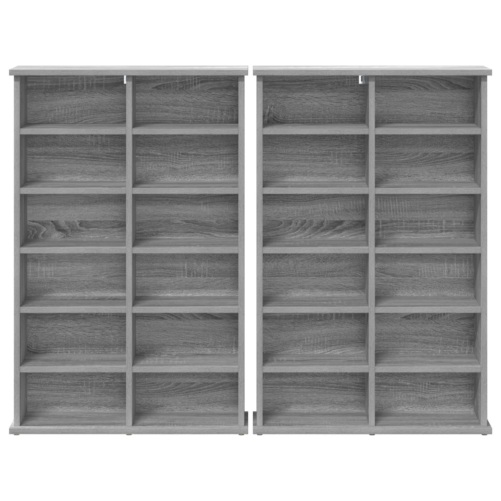 CD spinta 2 vnt. Pilka Sonoma 60 x 17 x 92 cm Apdirbta mediena