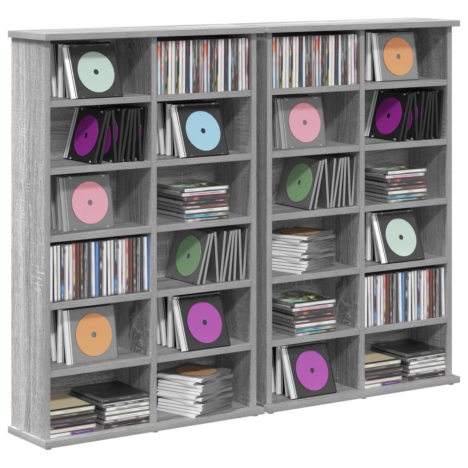CD spinta 2 vnt. Pilka Sonoma 60 x 17 x 92 cm Apdirbta mediena