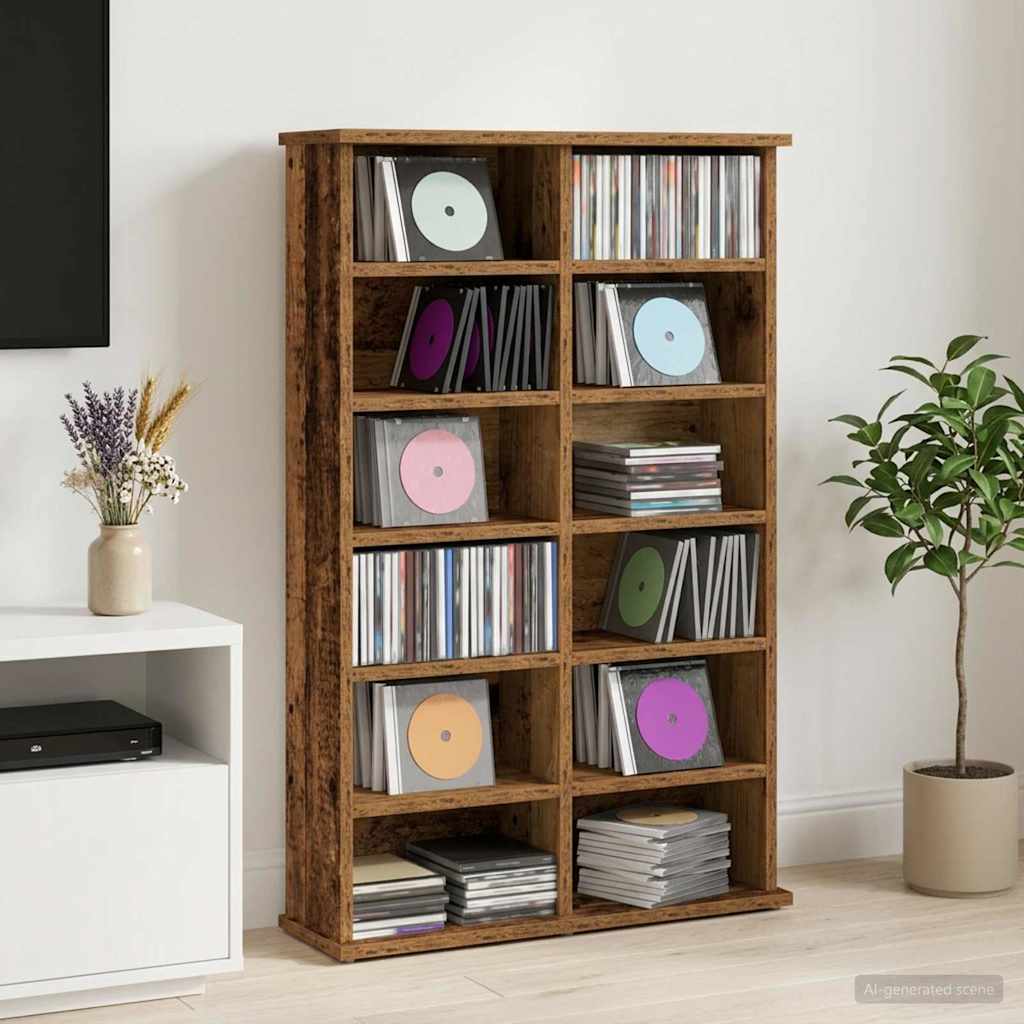 CD spinta Sendintos medienos 60 x 17 x 92 cm Apdirbta mediena
