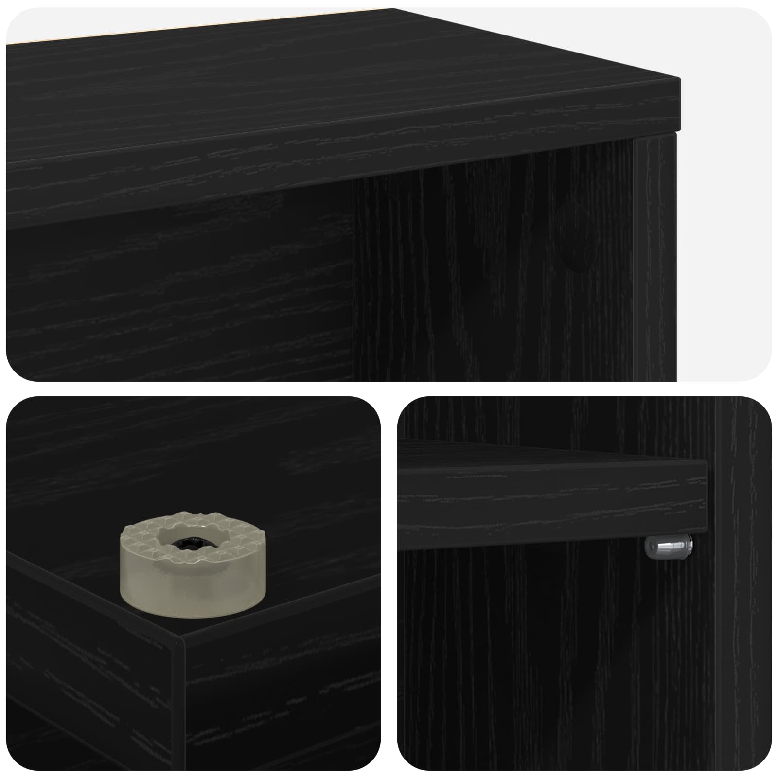CD spinta Juodojo ąžuolo 60 x 17 x 92 cm Apdirbta mediena