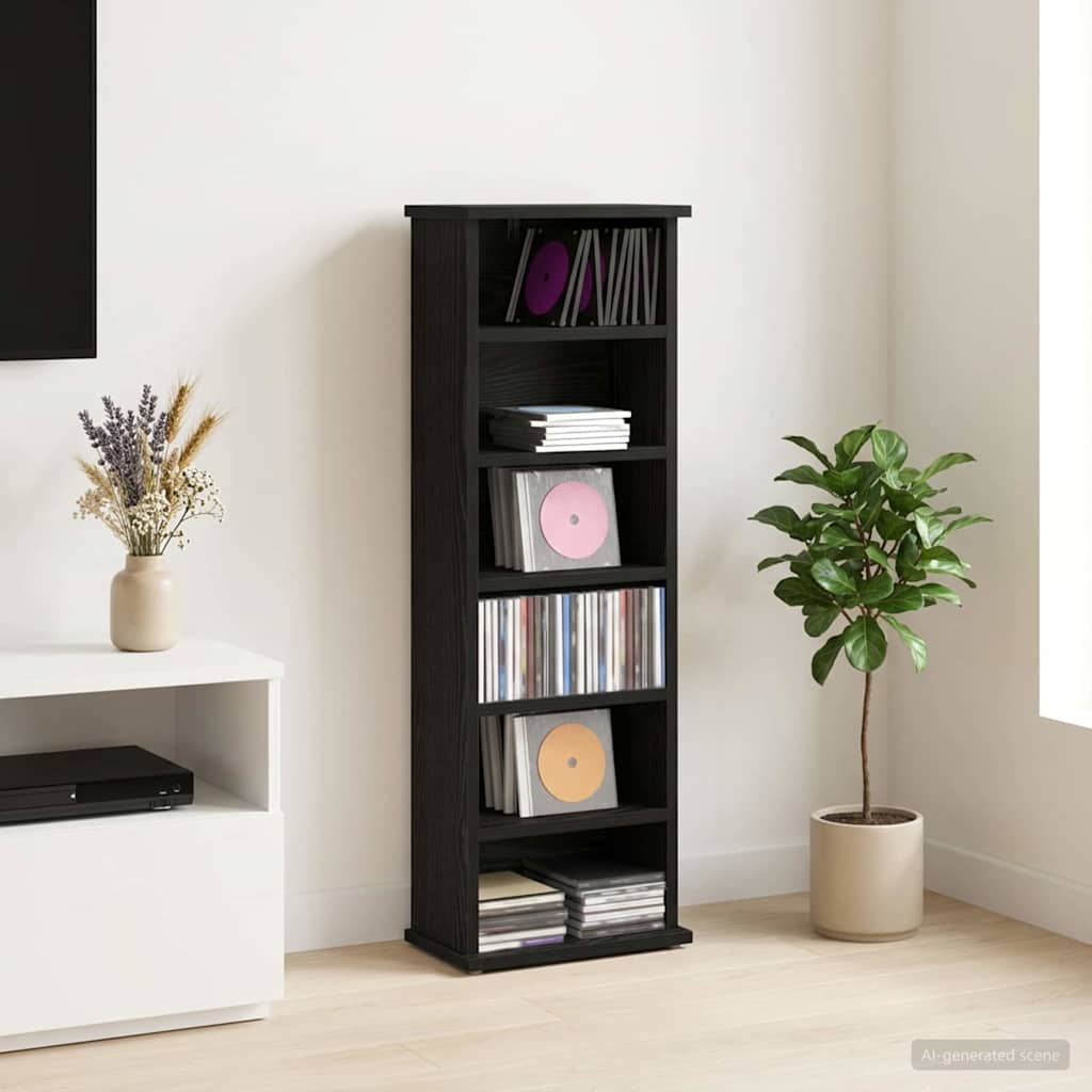 CD spinta Juodojo ąžuolo 60 x 17 x 92 cm Apdirbta mediena