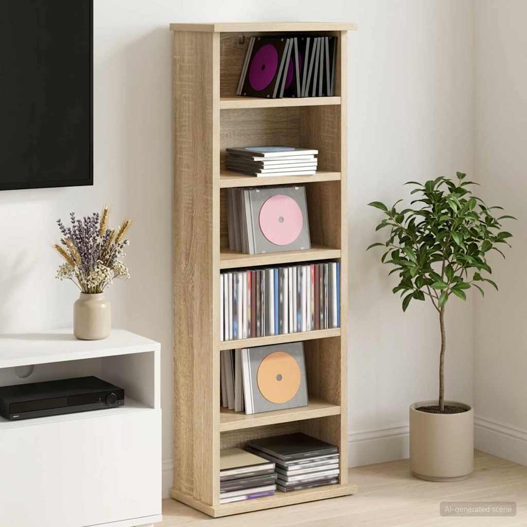 CD spinta Sonoma ąžuolas 60 x 17 x 92 cm Apdirbta mediena