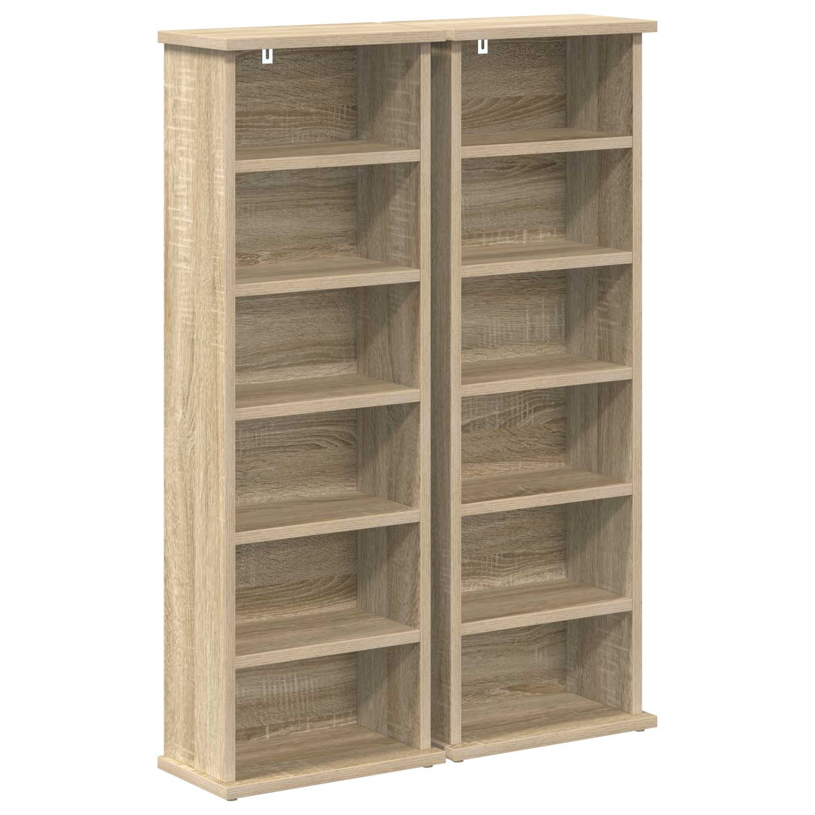 CD spinta 2 vnt. Sonoma ąžuolas 60 x 17 x 92 cm
