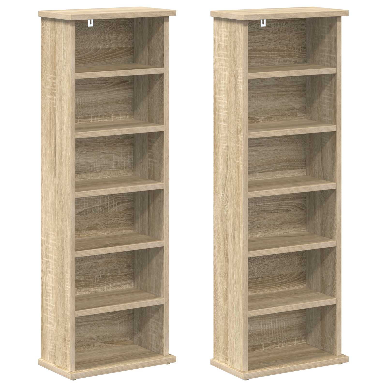 CD spinta 2 vnt. Sonoma ąžuolas 60 x 17 x 92 cm