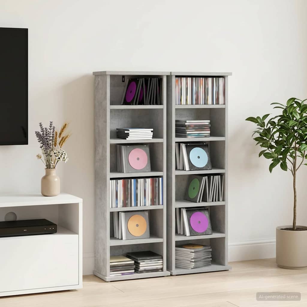 CD spinta 2 vnt. Betono pilka 60 x 17 x 92 cm Apdirbta mediena