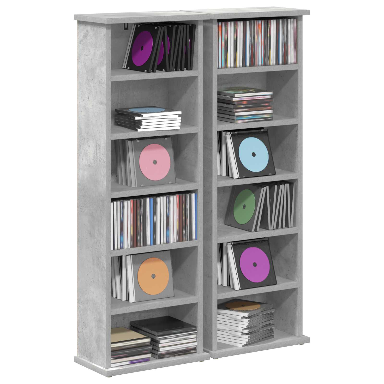 CD spinta 2 vnt. Betono pilka 60 x 17 x 92 cm Apdirbta mediena