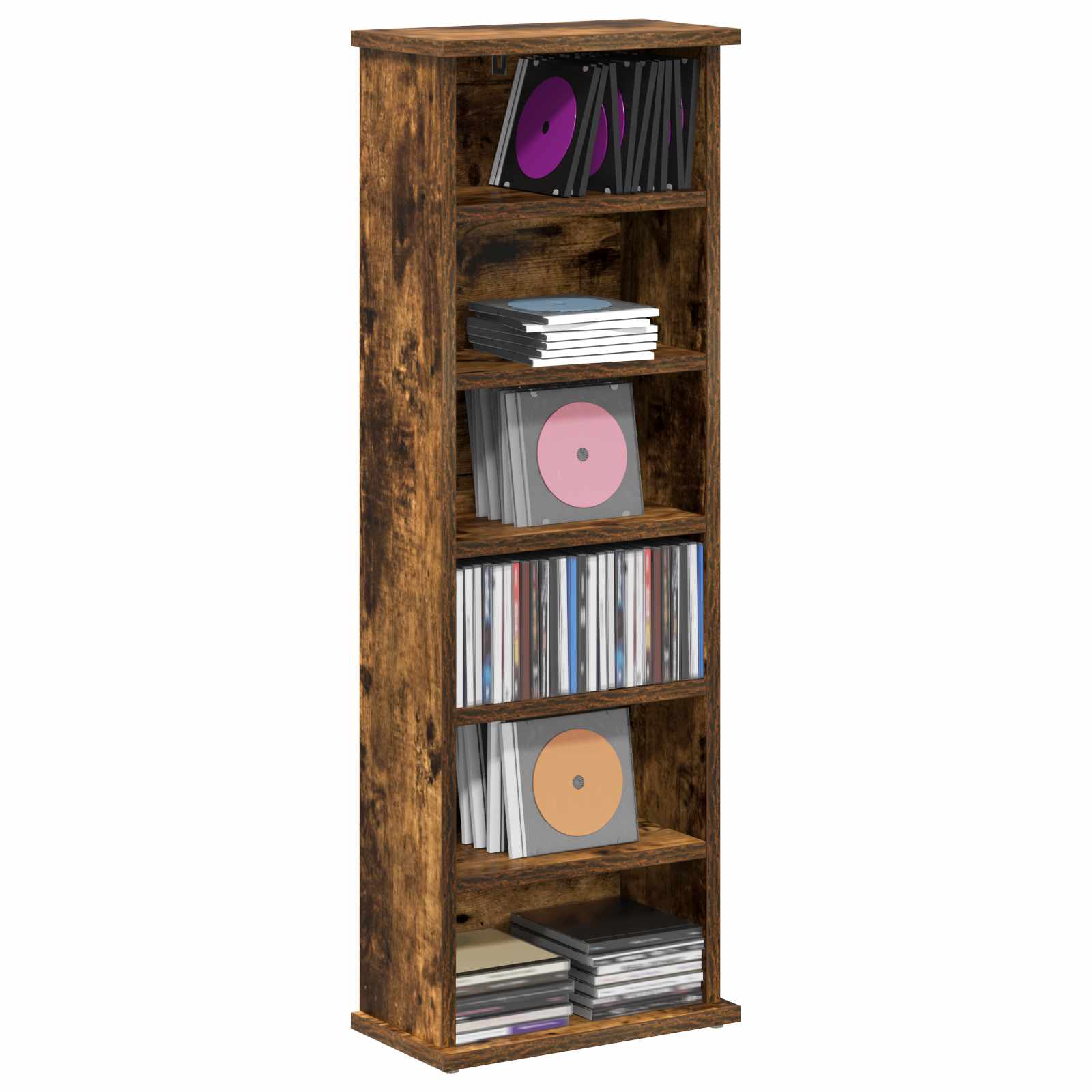 CD spinta Dūminio ąžuolo 60 x 17 x 92 cm Apdirbta mediena