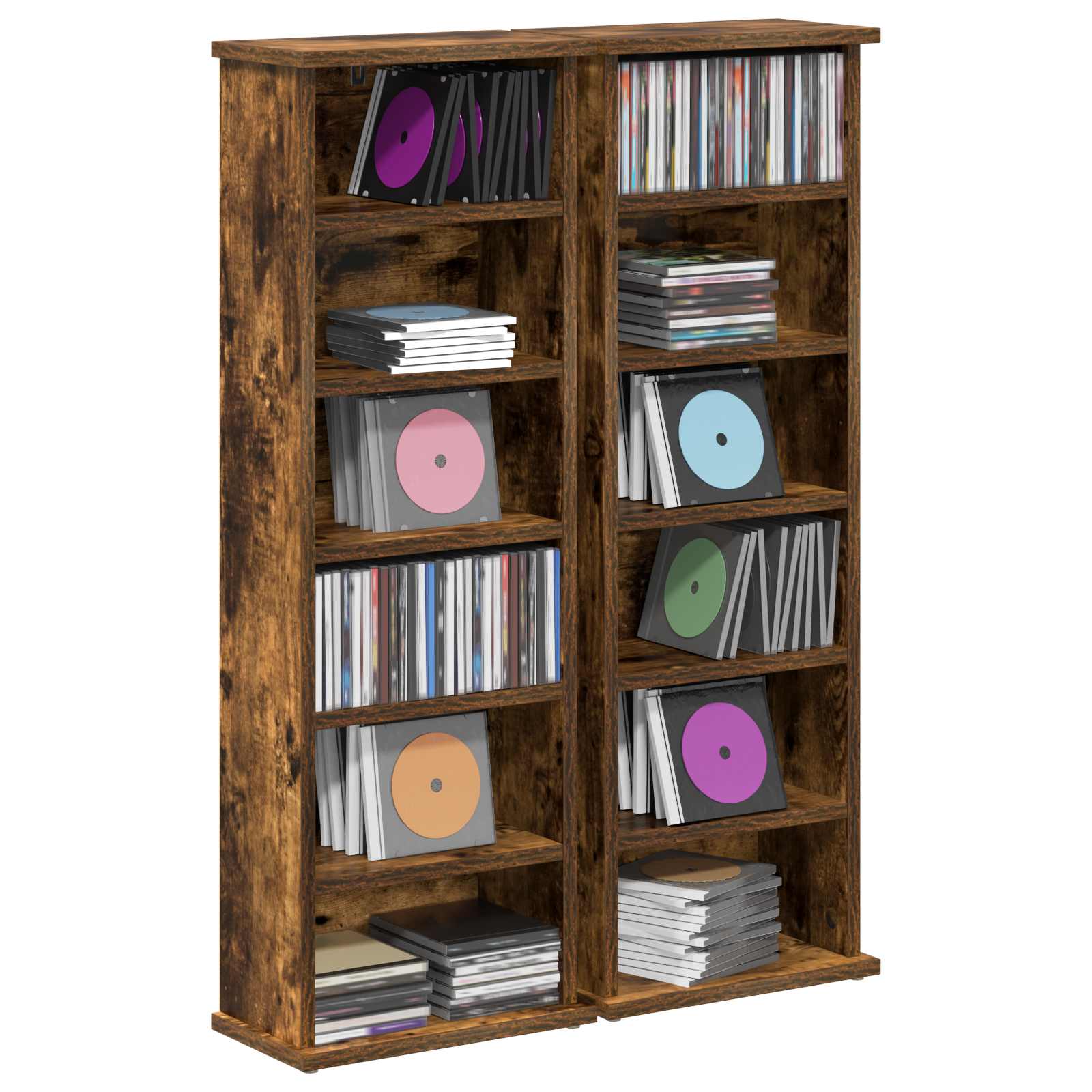 CD spinta 2 vnt. Dūminio ąžuolo 60 x 17 x 92 cm