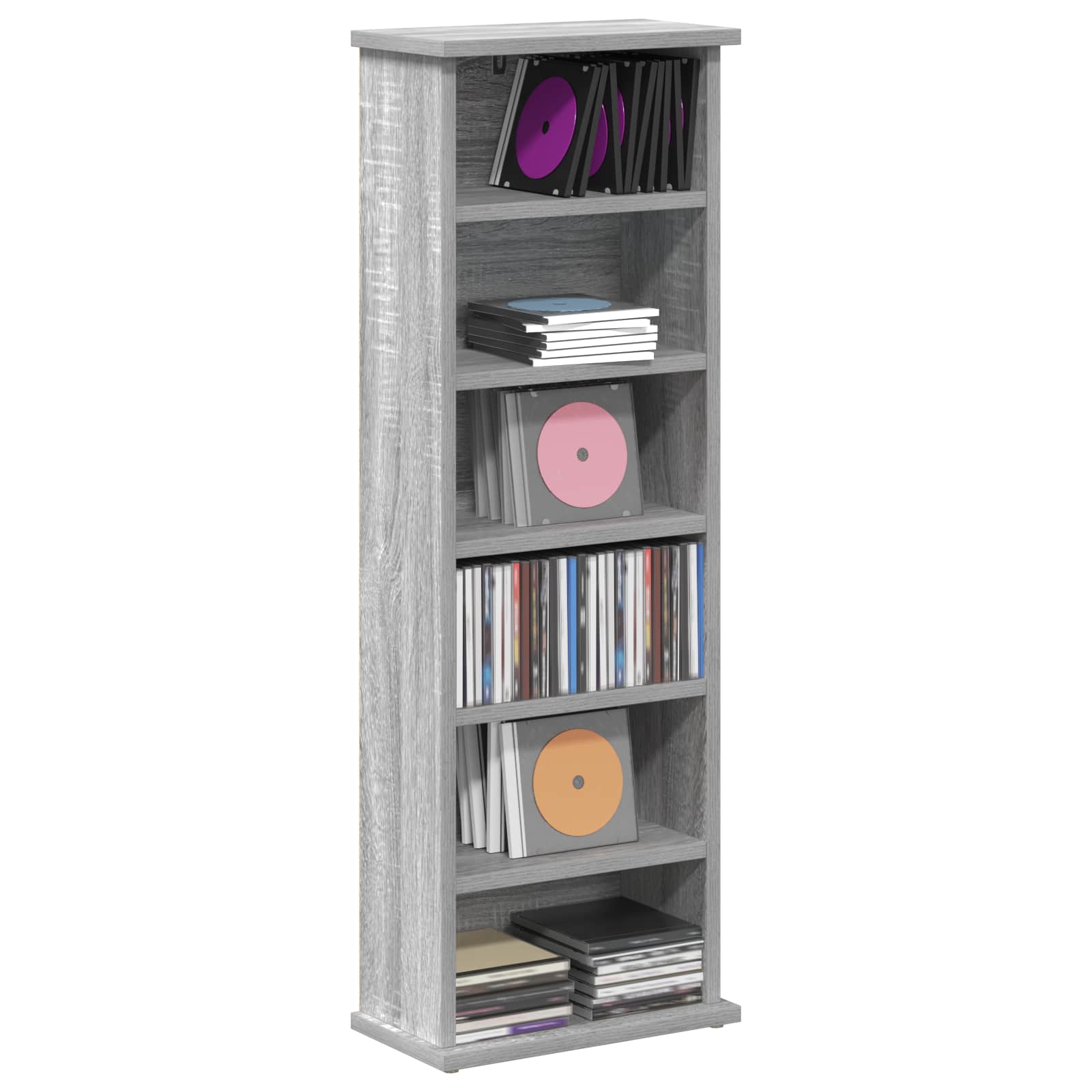 CD spinta Pilka Sonoma 60 x 17 x 92 cm Apdirbta mediena