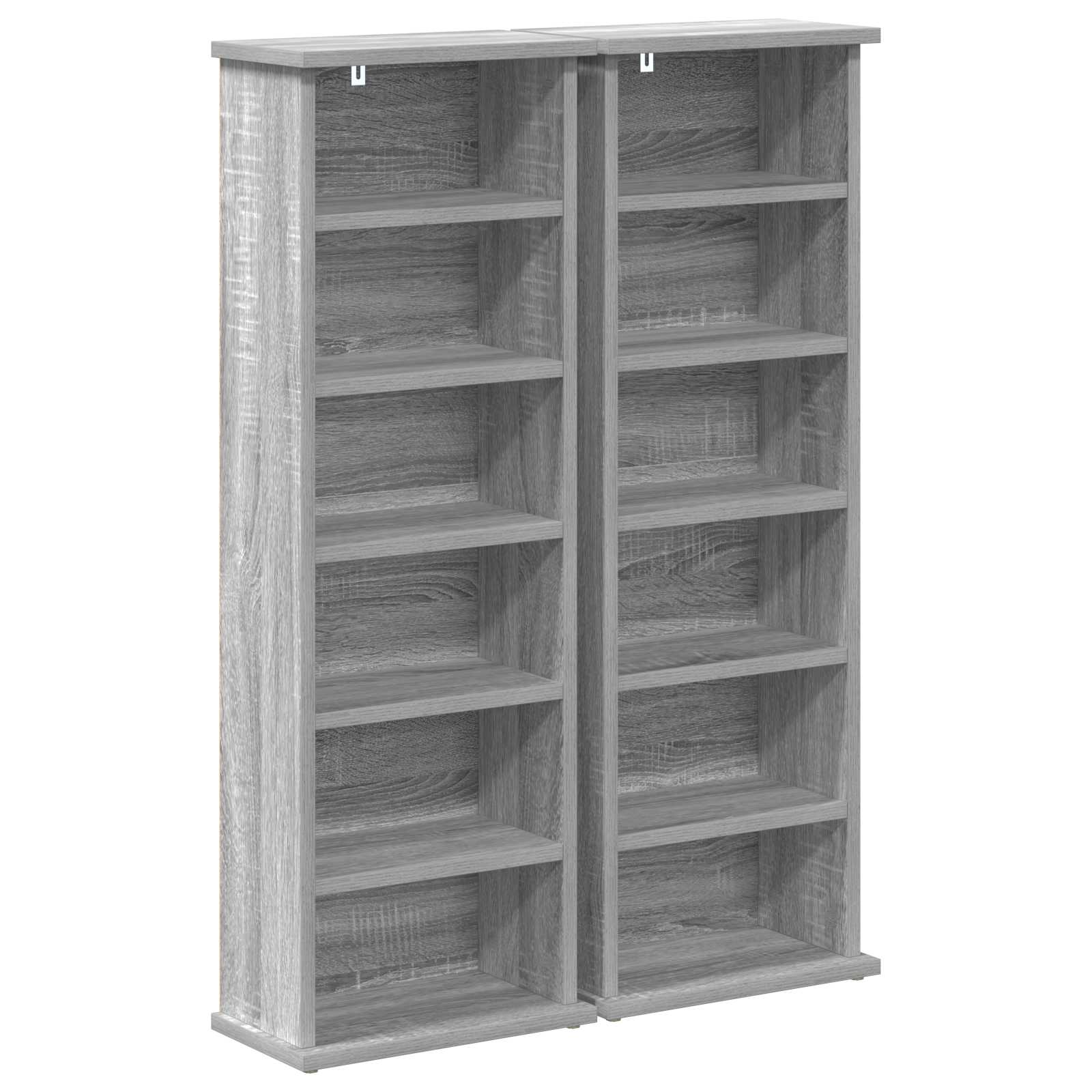 CD spinta 2 vnt. Pilka Sonoma 60 x 17 x 92 cm Apdirbta mediena