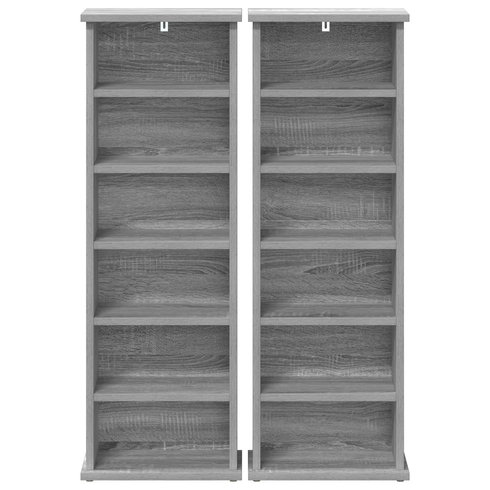 CD spinta 2 vnt. Pilka Sonoma 60 x 17 x 92 cm Apdirbta mediena