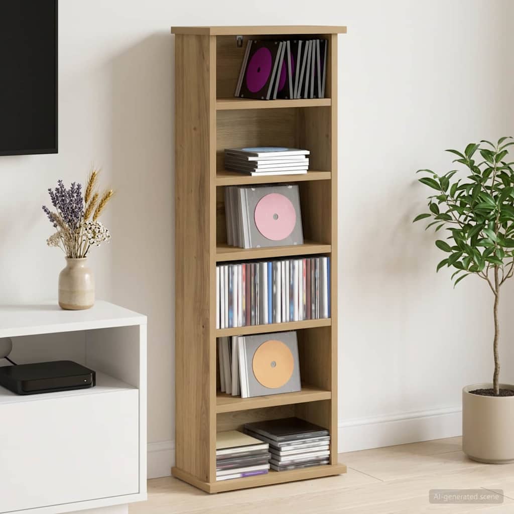 CD spinta Artisano ąžuolo 60 x 17 x 92 cm Apdirbta mediena