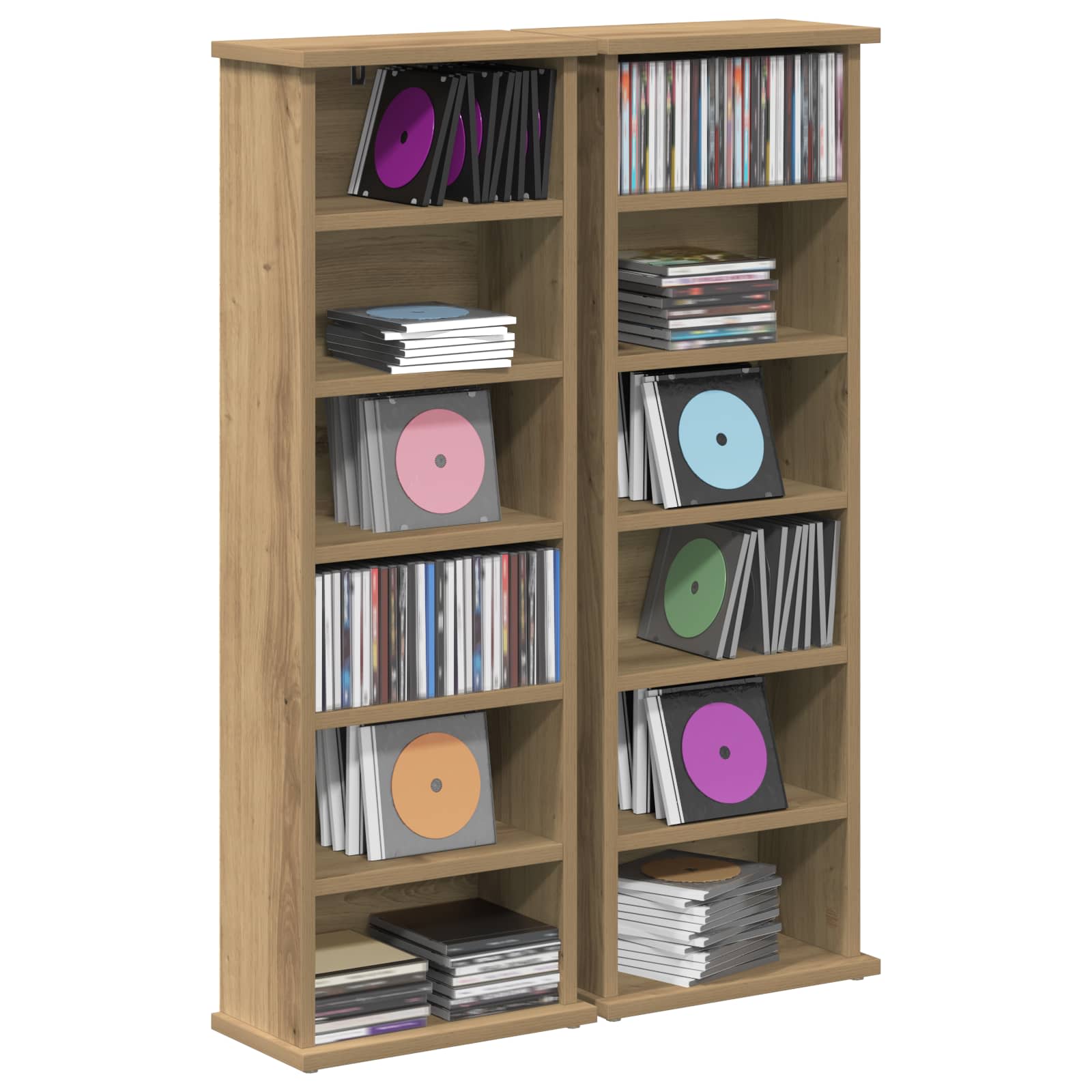 CD spinta 2 vnt. Artisano ąžuolo 60 x 17 x 92 cm