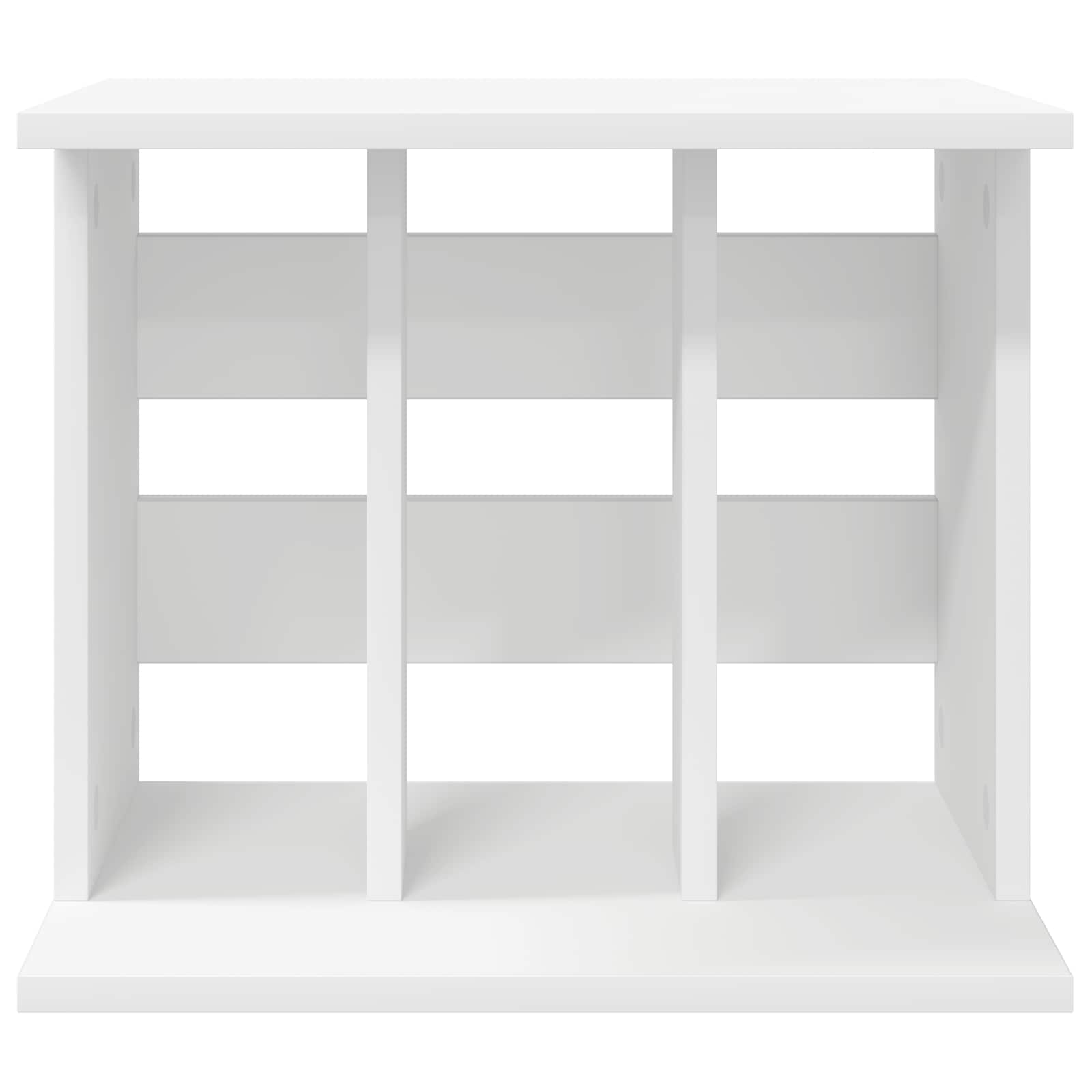Vinilo įrašų saugojimas Balta 42 x 33 x 36 cm Apdirbta mediena