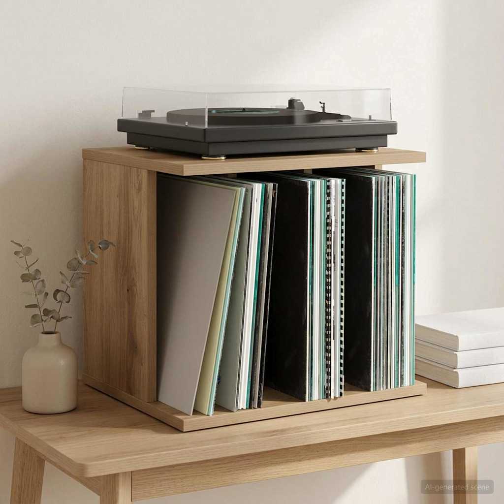 Vinilo įrašų saugojimas Artisano ąžuolo 42 x 33 x 36 cm