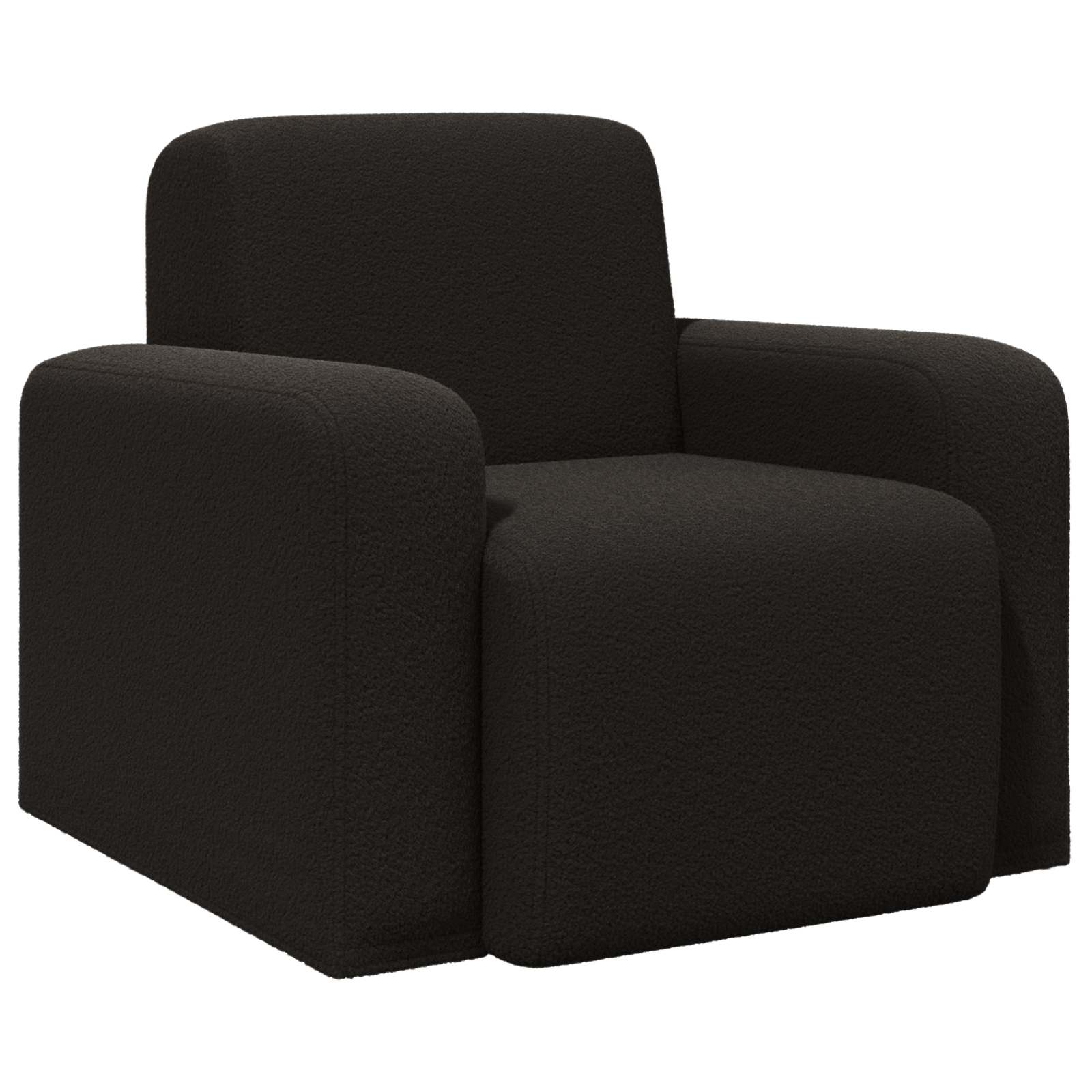 Krėslas Juoda Bouclé