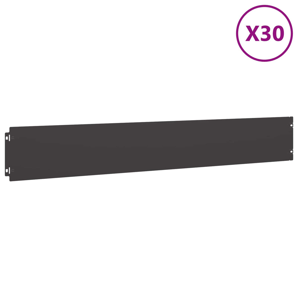 Vejo kraštas 30 pcs 15 x 103 cm Plienas Juoda