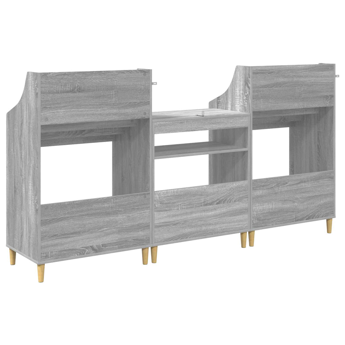 Medijos lentynos rinkinys 3 vnt. Pilka Sonoma 212 x 46 x 112 cm