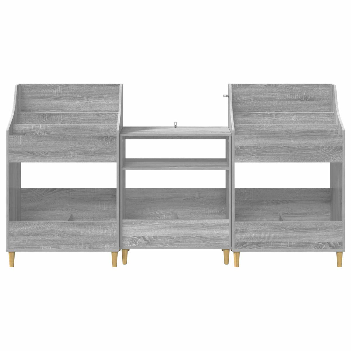 Medijos lentynos rinkinys 3 vnt. Pilka Sonoma 212 x 46 x 112 cm
