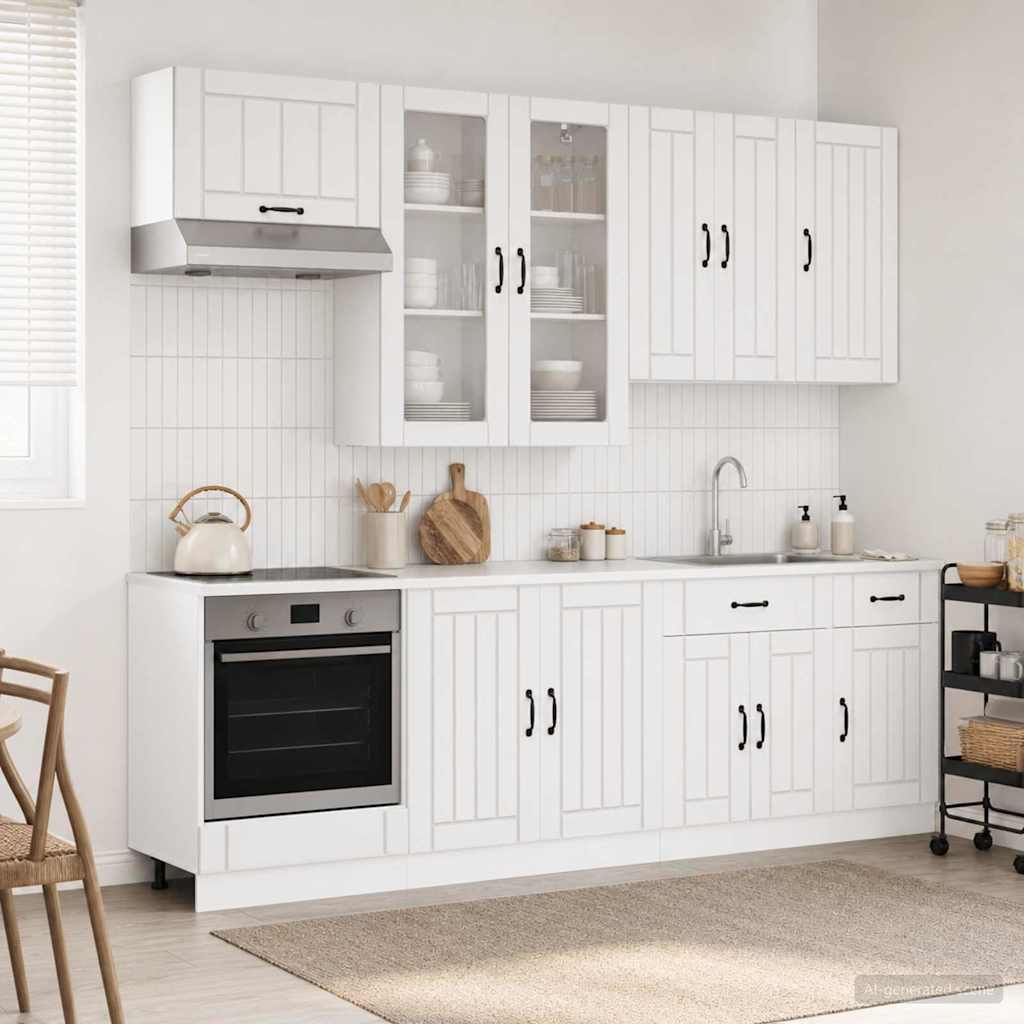 Virtuvės vienetas LUCCA 8 pcs Itin blizgi balta