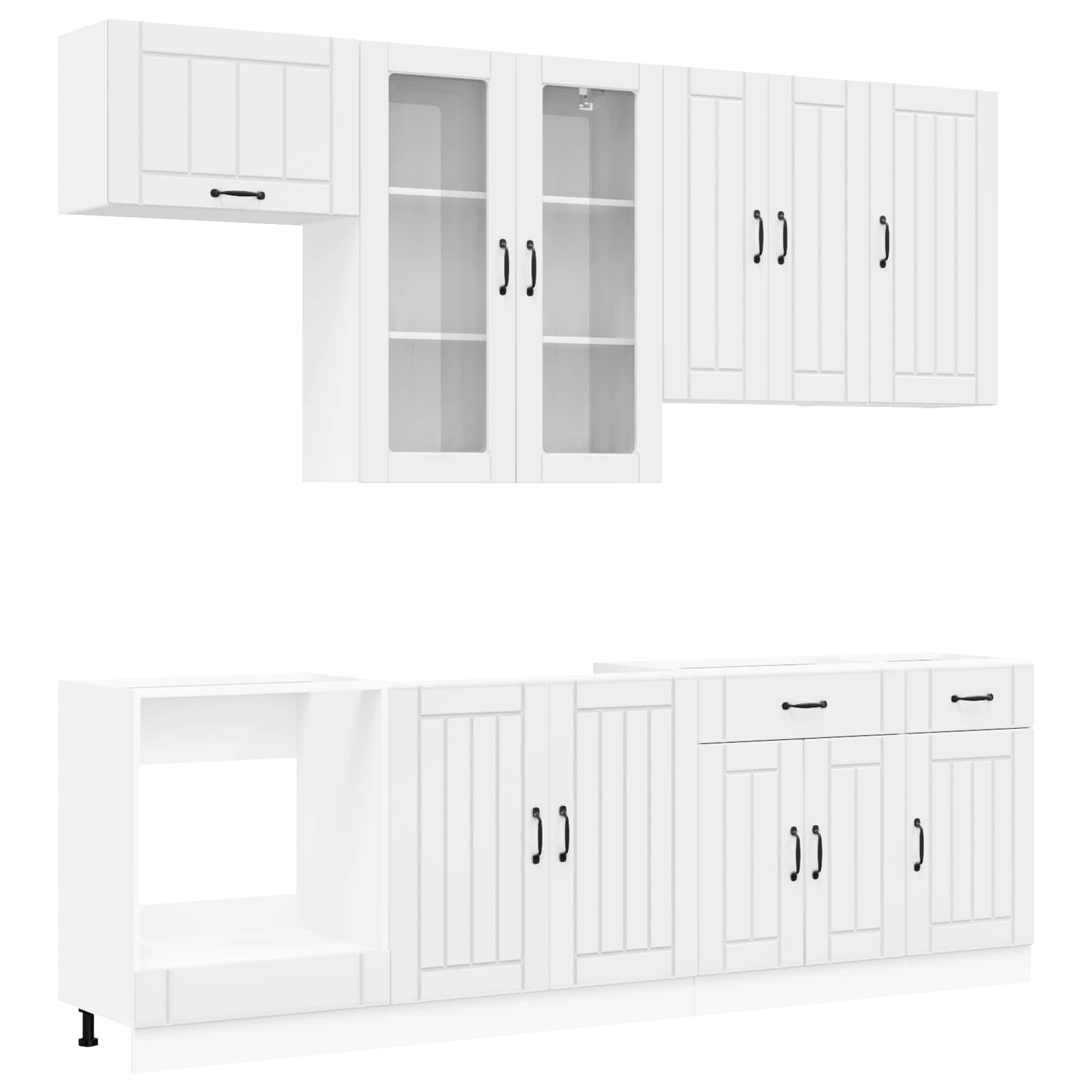 Virtuvės vienetas LUCCA 8 pcs Itin blizgi balta