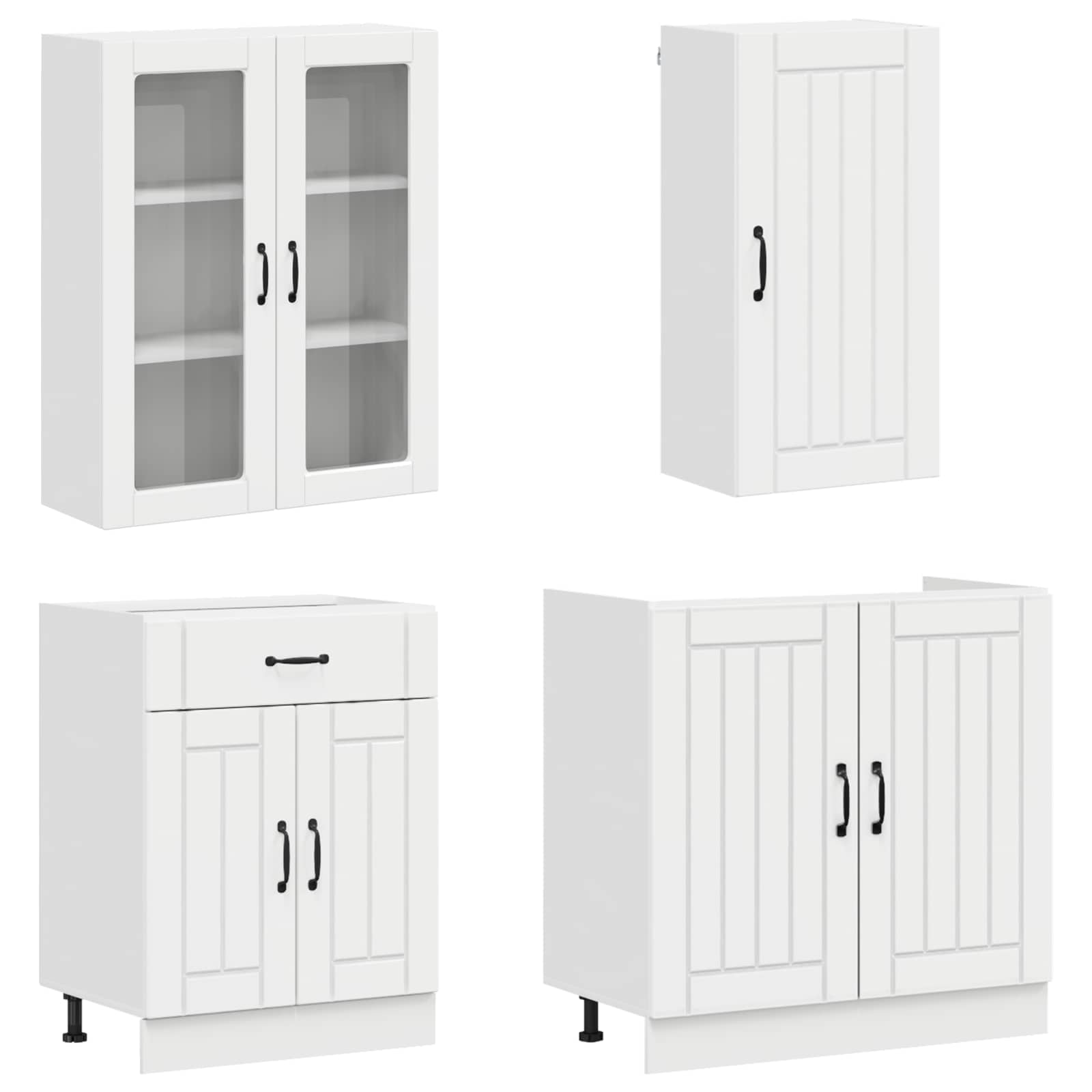 Virtuvės vienetas LUCCA 8 pcs Itin blizgi balta