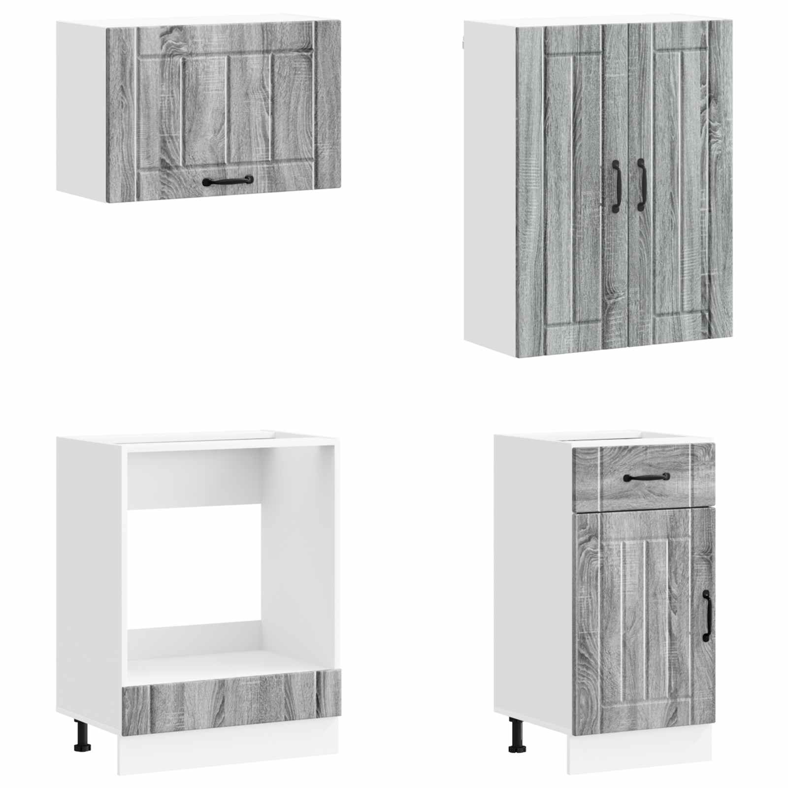 Virtuvės vienetas LUCCA 8 pcs Pilka Sonoma Apdirbta mediena