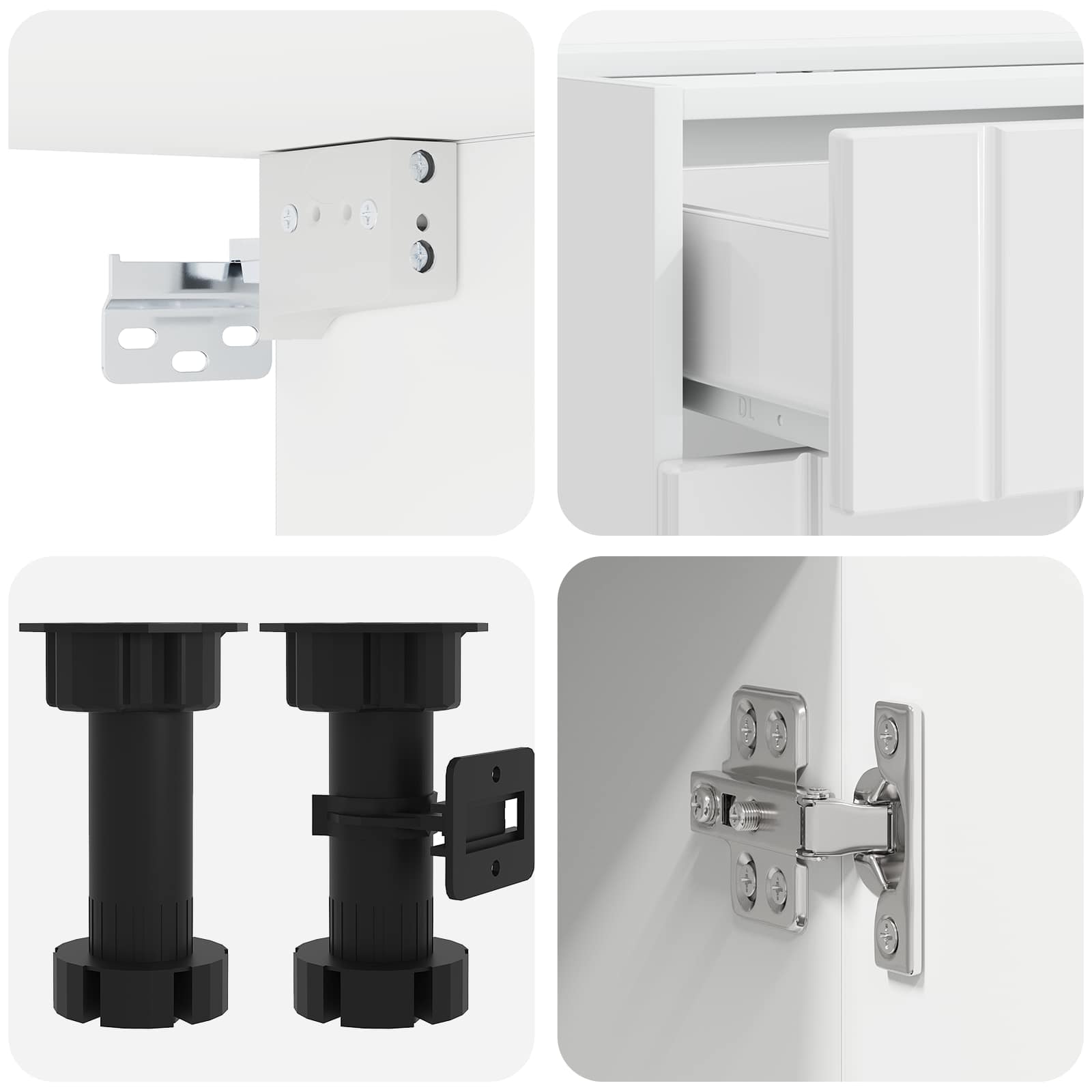 Virtuvės vienetas LUCCA 8 pcs Itin blizgi balta