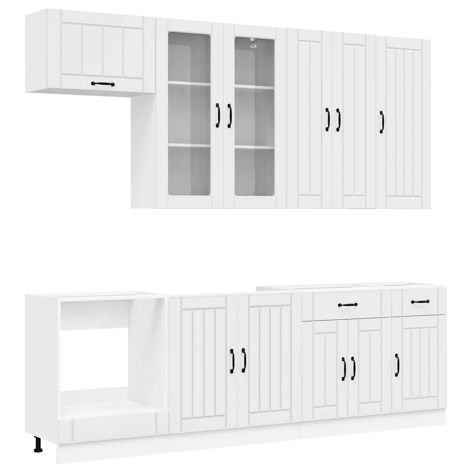Virtuvės vienetas LUCCA 8 pcs Itin blizgi balta