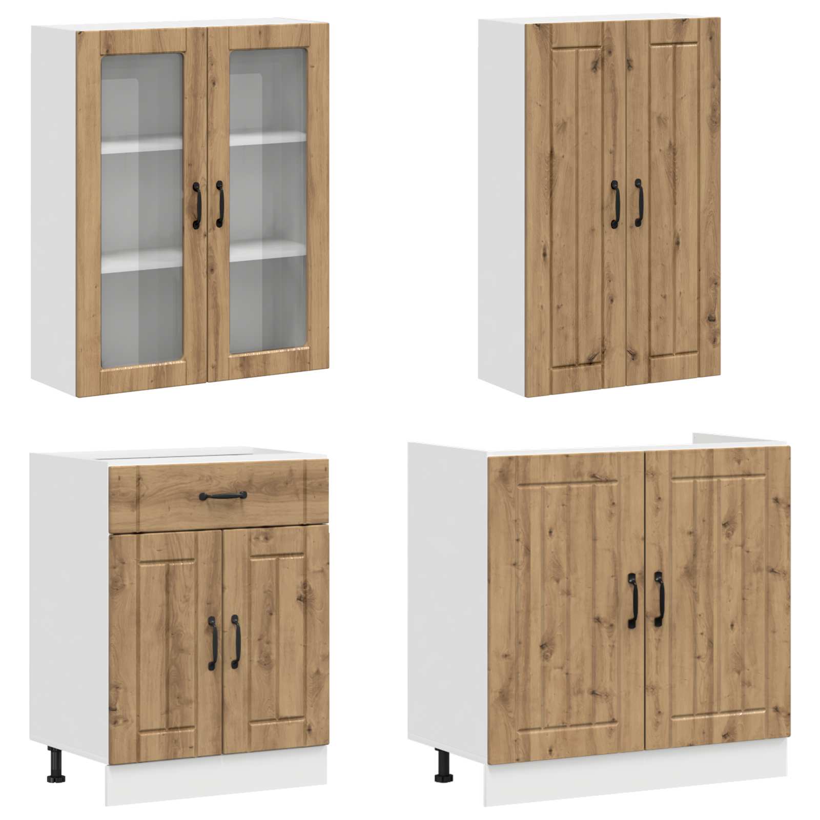 Virtuvės vienetas LUCCA 8 pcs Artisano ąžuolo Apdirbta mediena
