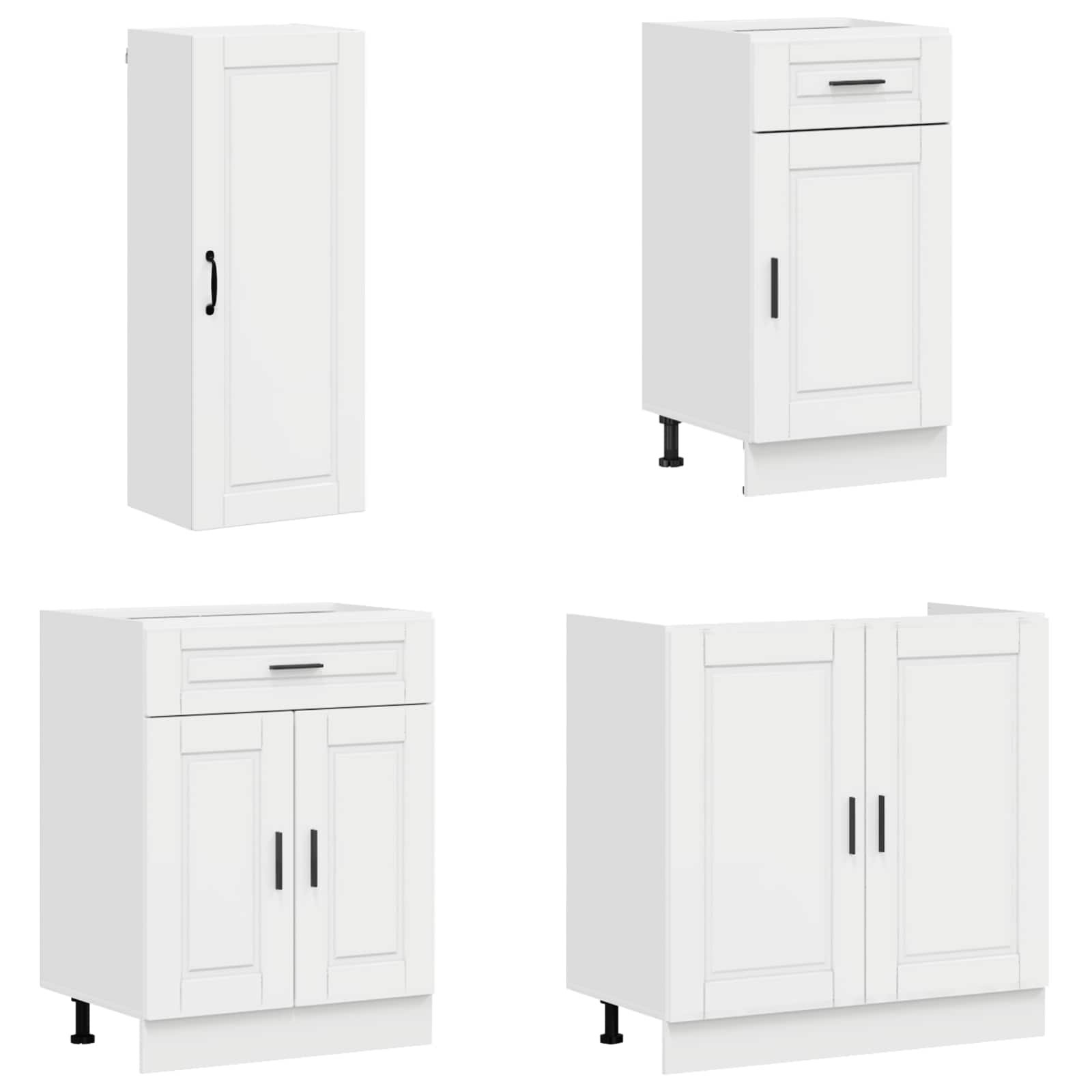 Virtuvės vienetas PORTO 8 pcs Itin blizgi balta