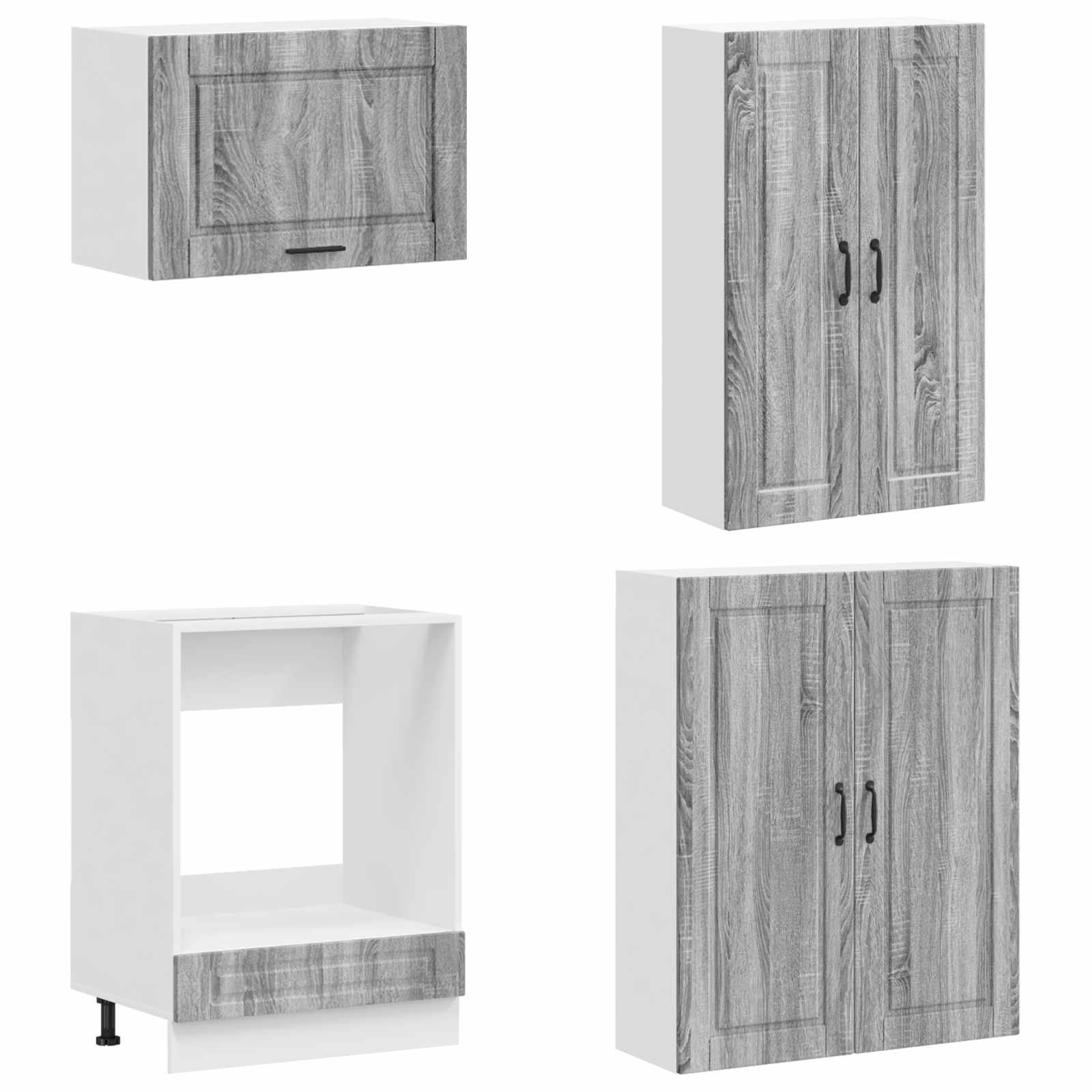 Virtuvės vienetas PORTO 8 pcs Pilka Sonoma Apdirbta mediena