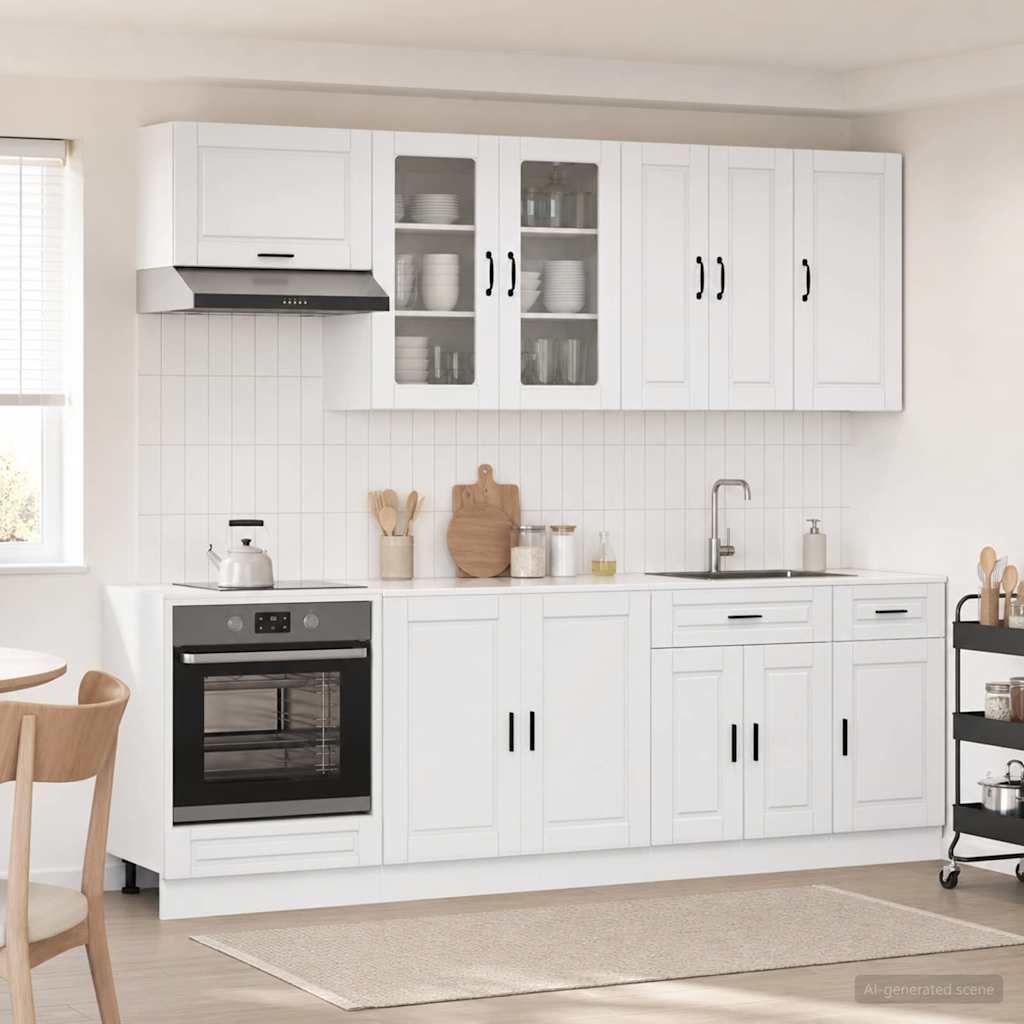 Virtuvės vienetas PORTO 8 pcs Itin blizgi balta