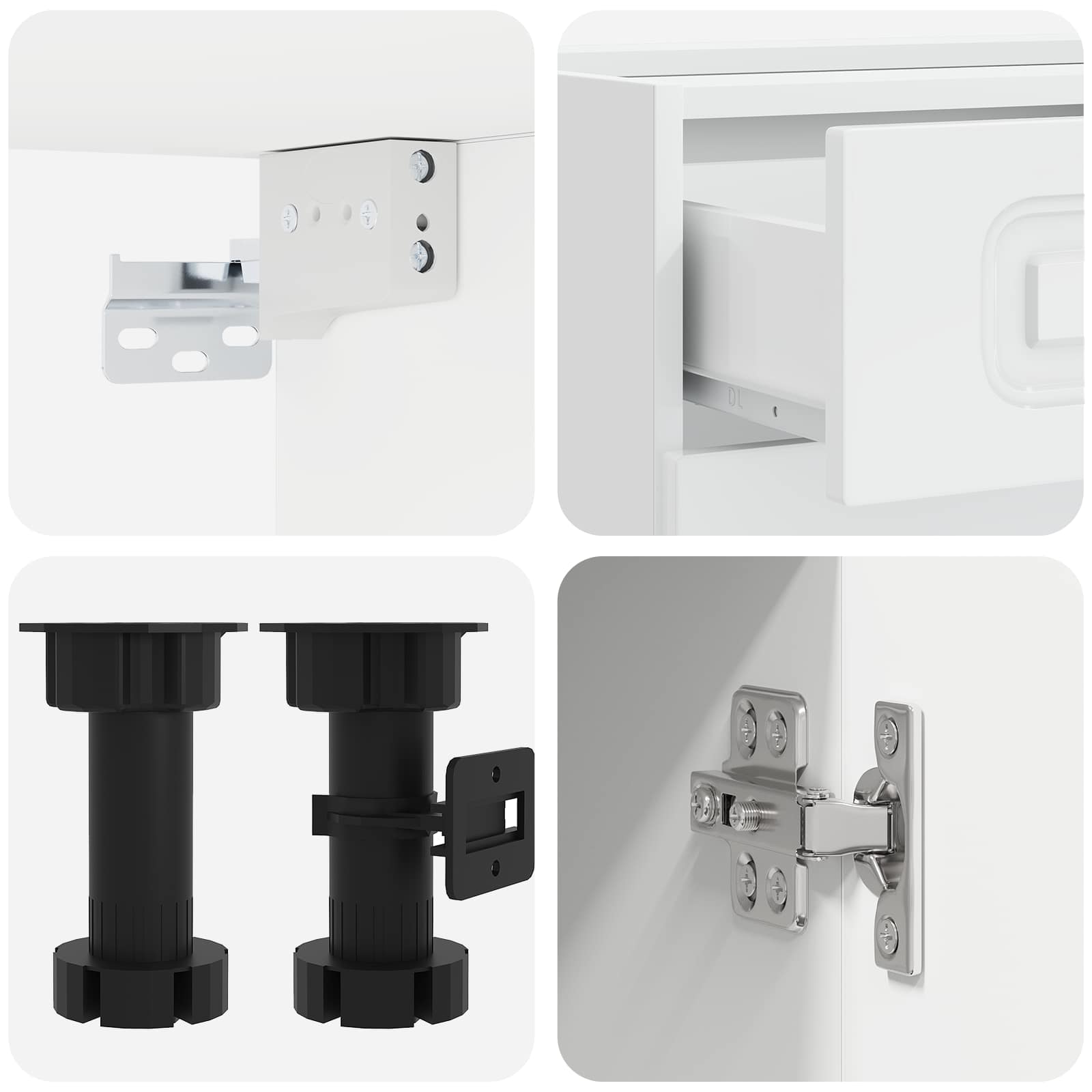 Virtuvės vienetas KALMAR 8 pcs Itin blizgi balta