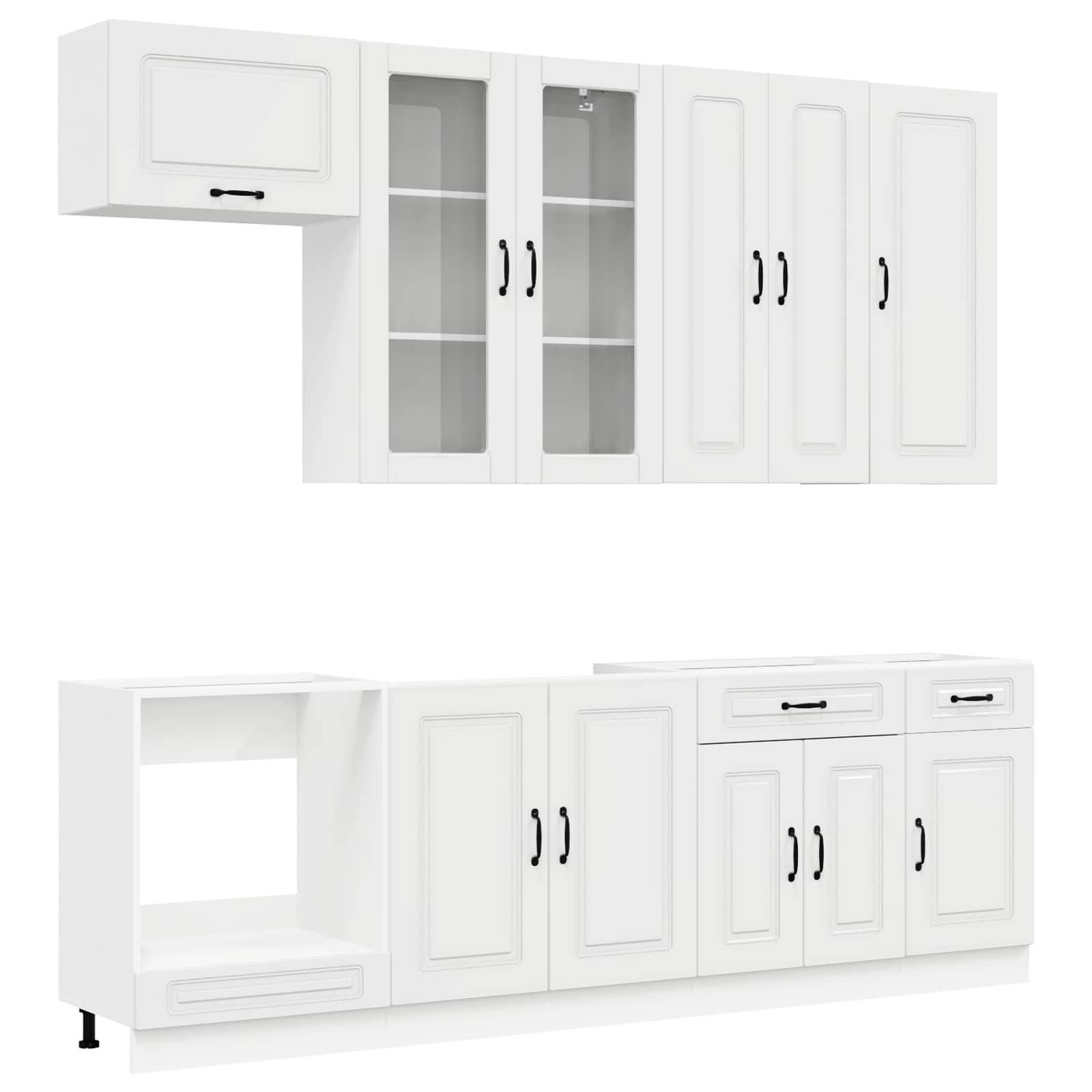 Virtuvės vienetas KALMAR 8 pcs Itin blizgi balta