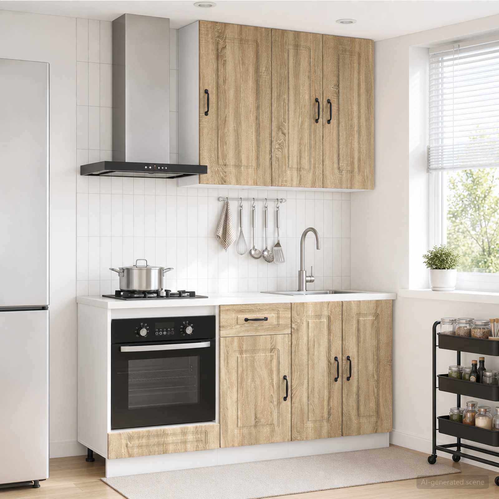 Virtuvės vienetas KALMAR 5 pcs Sonoma ąžuolas Apdirbta mediena