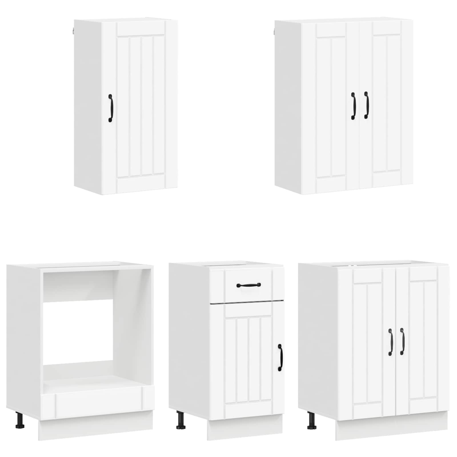 Virtuvės vienetas LUCCA 5 pcs Balta Apdirbta mediena