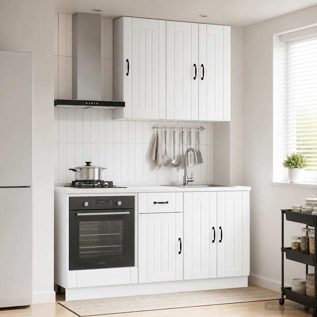 Virtuvės vienetas LUCCA 5 pcs Itin blizgi balta