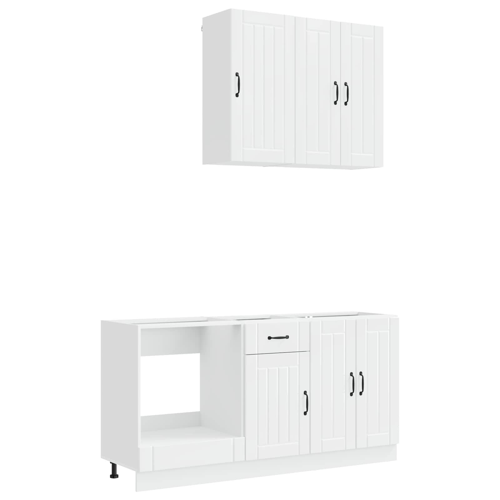 Virtuvės vienetas LUCCA 5 pcs Itin blizgi balta