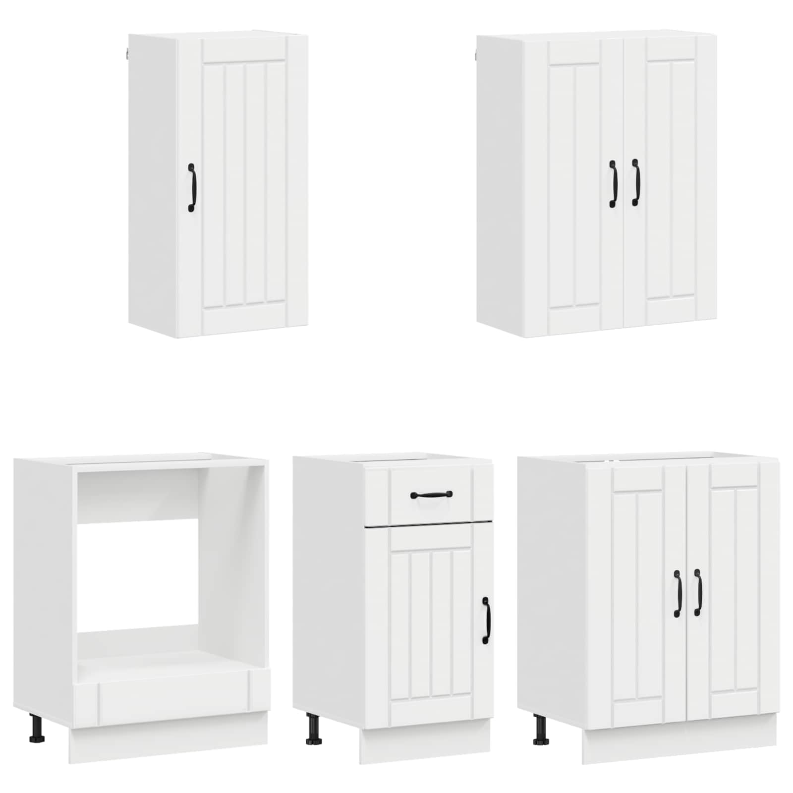 Virtuvės vienetas LUCCA 5 pcs Itin blizgi balta