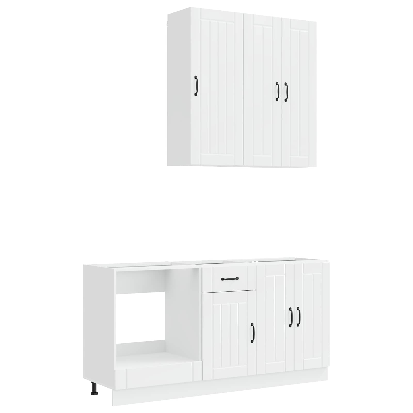 Virtuvės vienetas LUCCA 5 pcs Itin blizgi balta